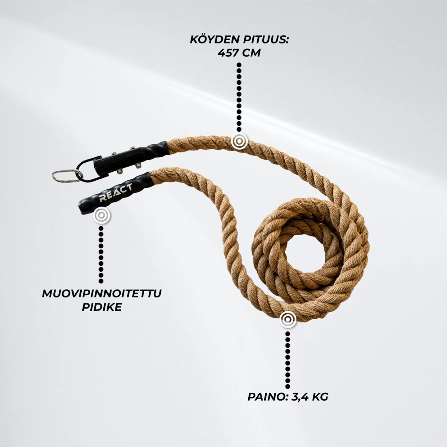 React Kiipeilyköysi 3.8x457 cm - 7