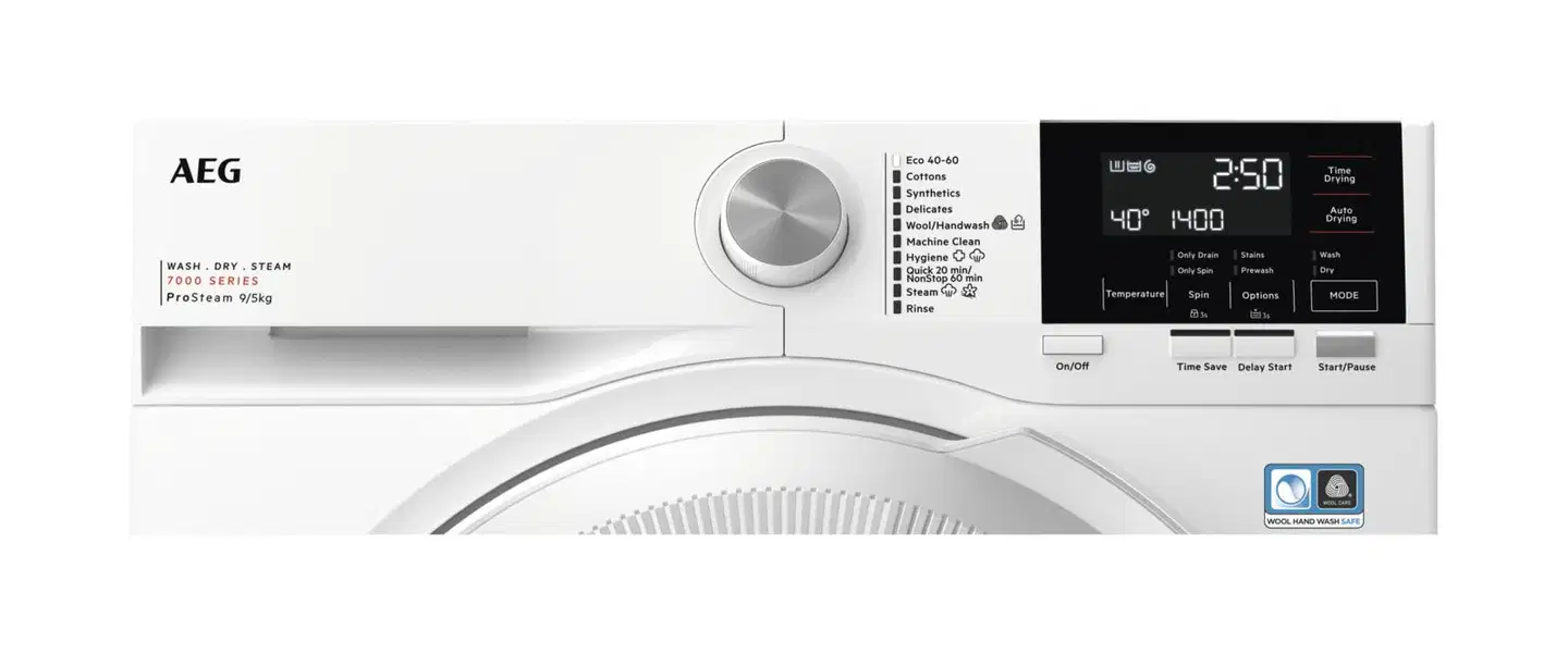 AEG kuivaava pesukone LWR722L94R, 9/5 kg, valkoinen - 5