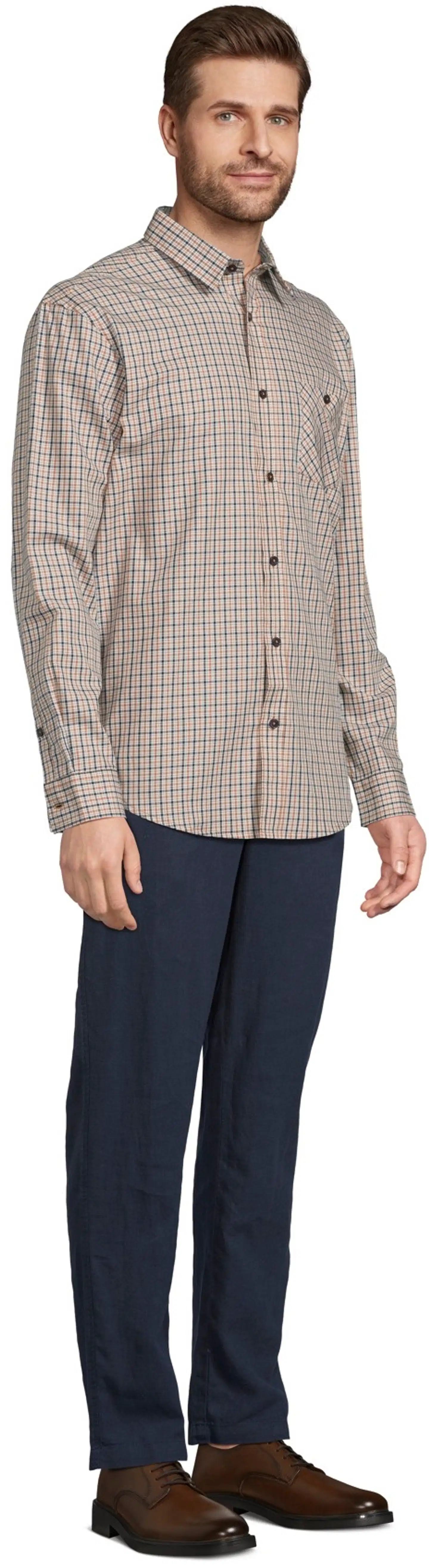 House miesten ruutupaita Kaneli 194H292608 - Navy Blazer/Cinnamon - 4