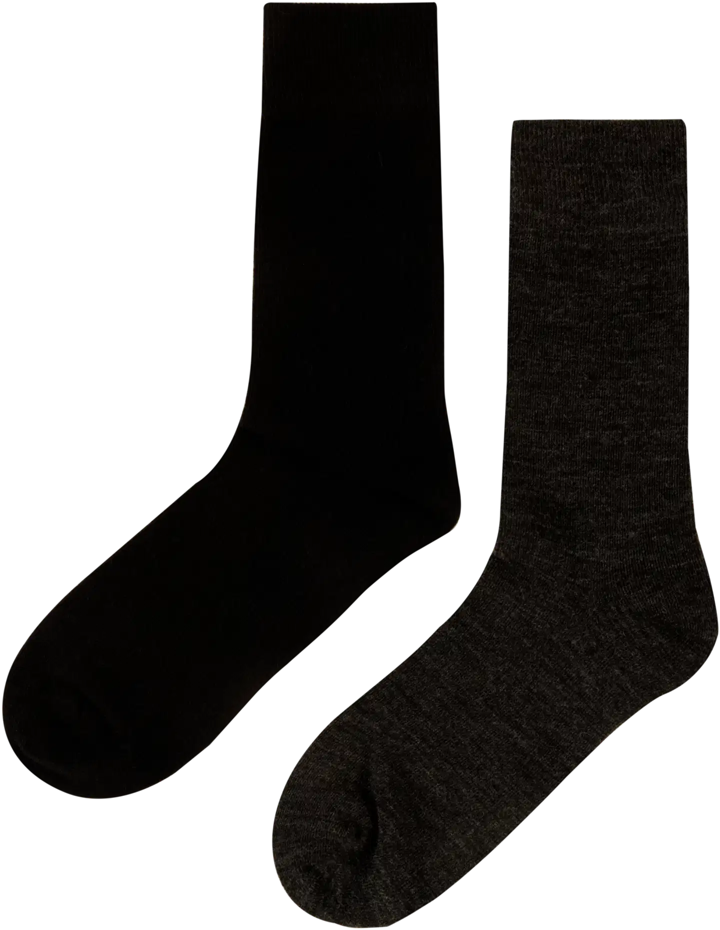 House miesten ohuet merinovillasukat 193H322410 2-pack - Graphite/Black