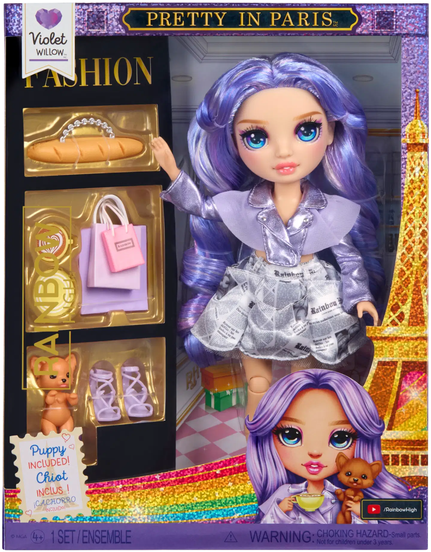 RAINBOW HIGH Paris- Violet Muotinukke - 2