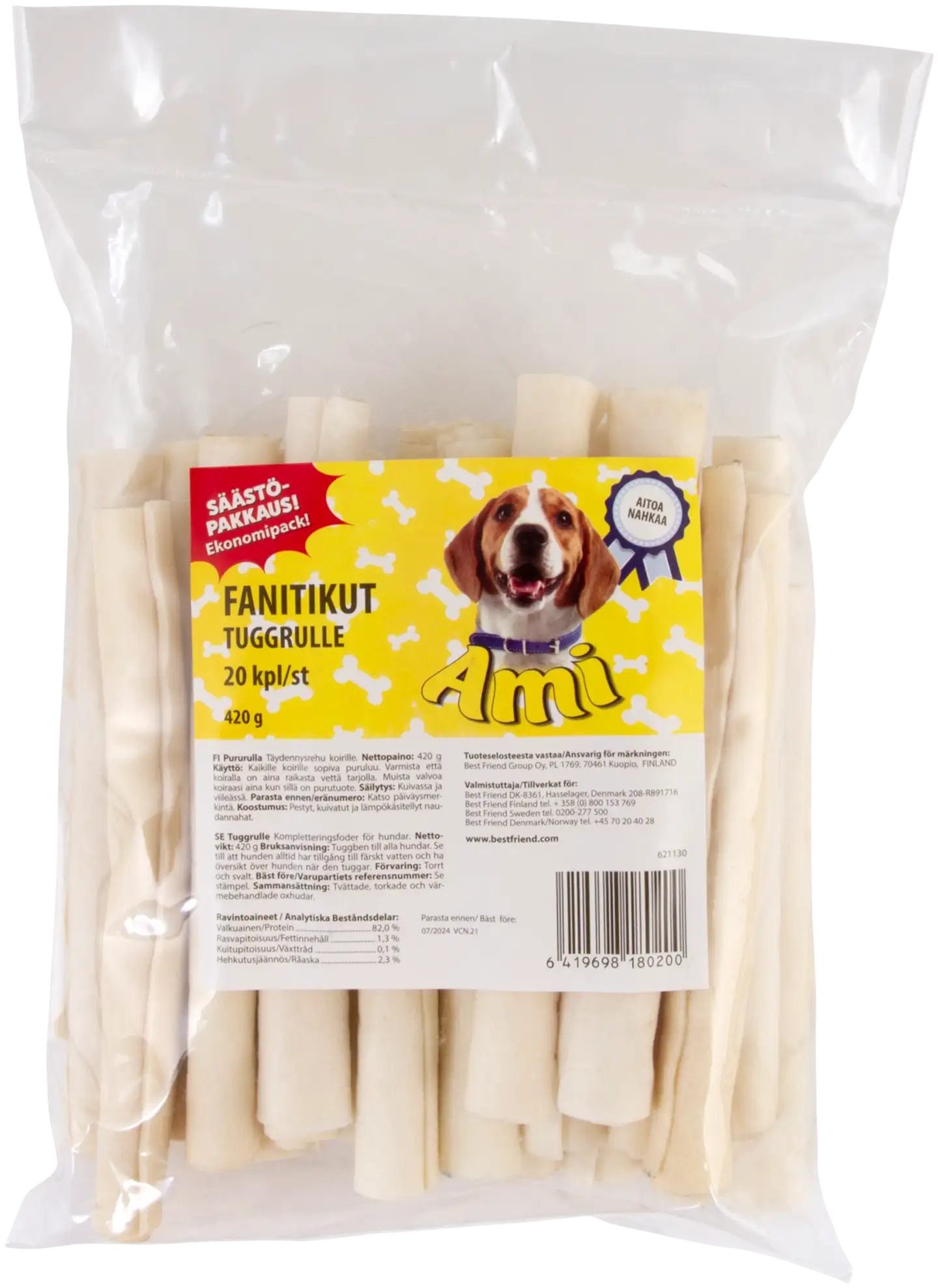 Ami Fanitikut vaalea rulla 20kpl 420g