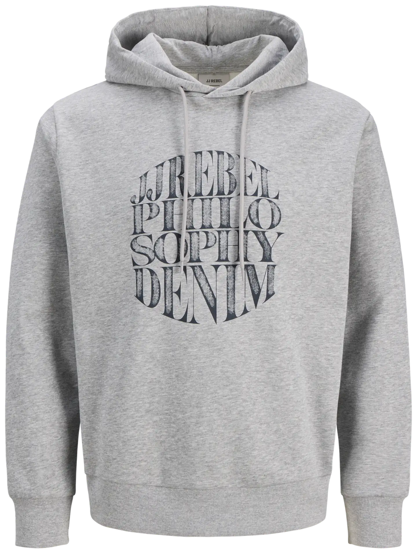 JJ Rebel miesten collegehuppari JRERBBLUE - Light Grey melange - 1