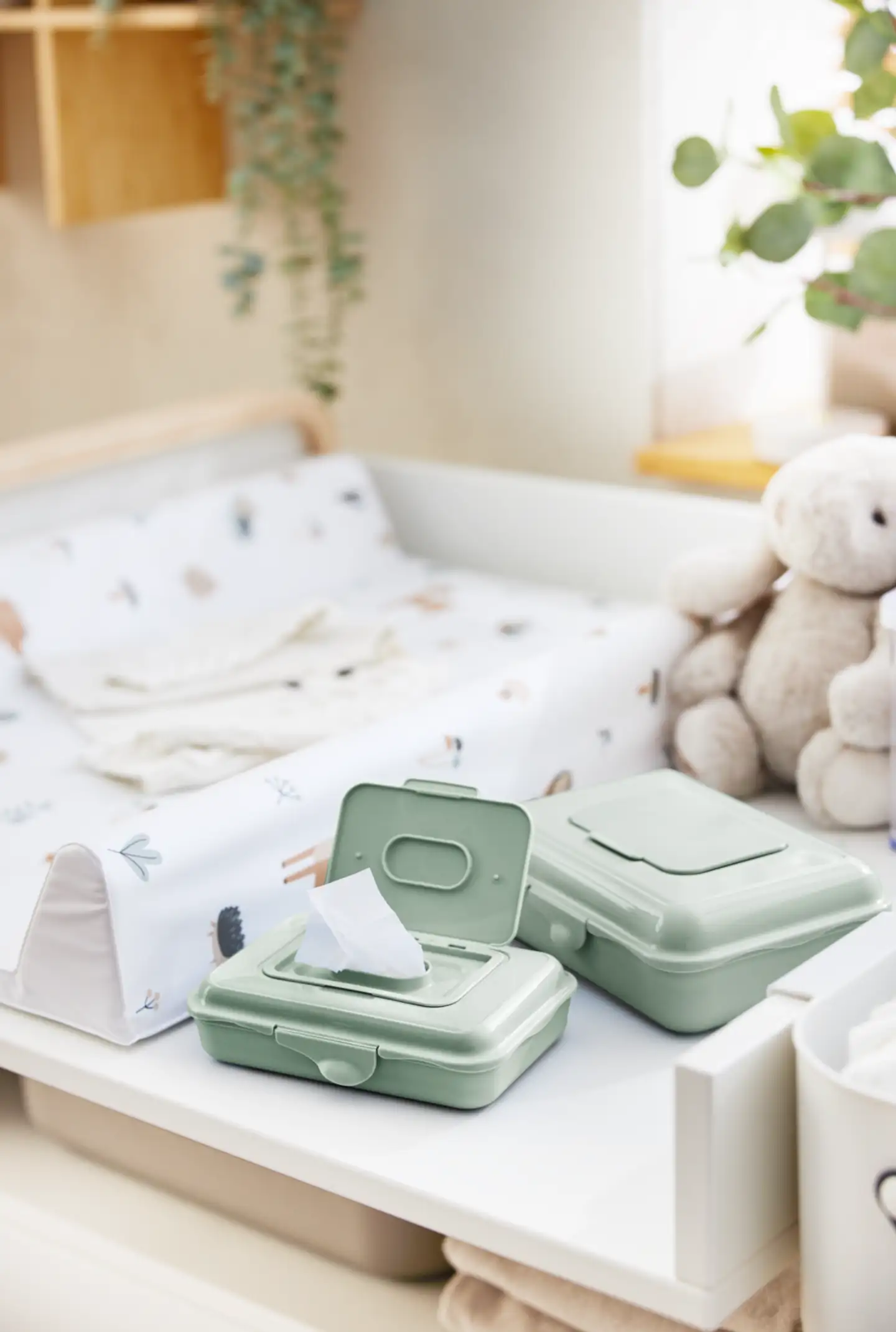 Rotho puhdistusliinalaatikko wipes TILO 0,45L vihreä - 3