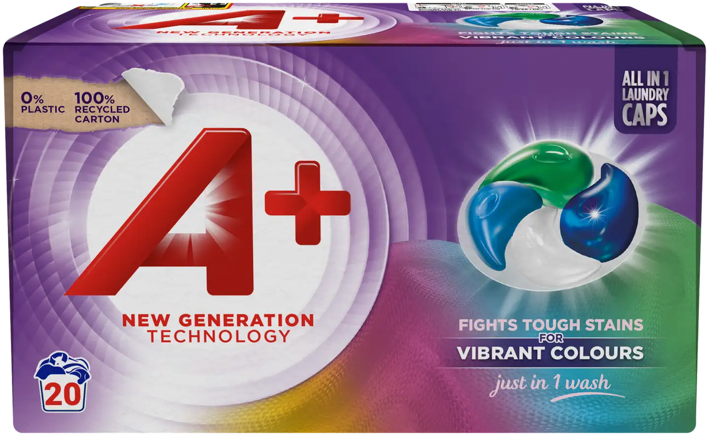 A+ Active4 Caps Colour pyykinpesukapselit 20kpl