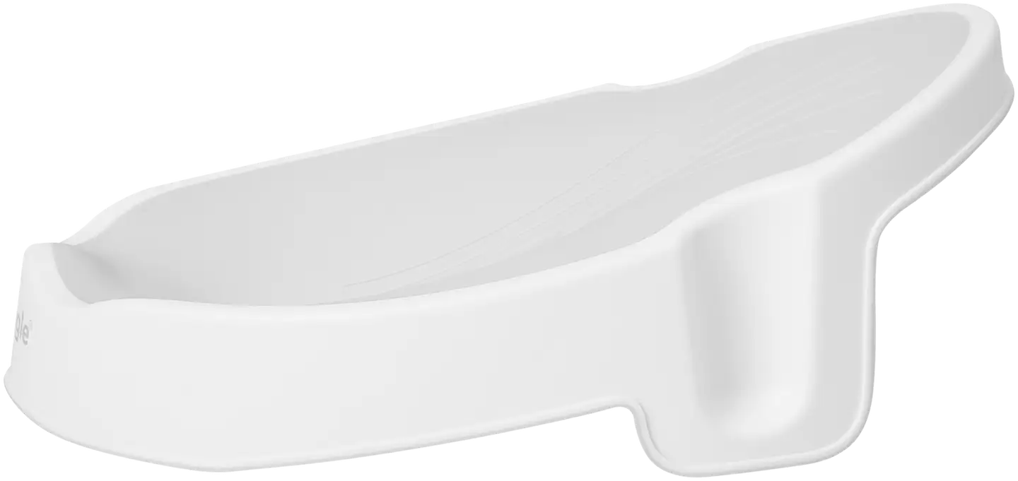 Shnuggle-kylpytuki valkoinen/harmaa on suunniteltu vastasyntyneen turvalliseen ja mukavaan kylvetykseen. - 3