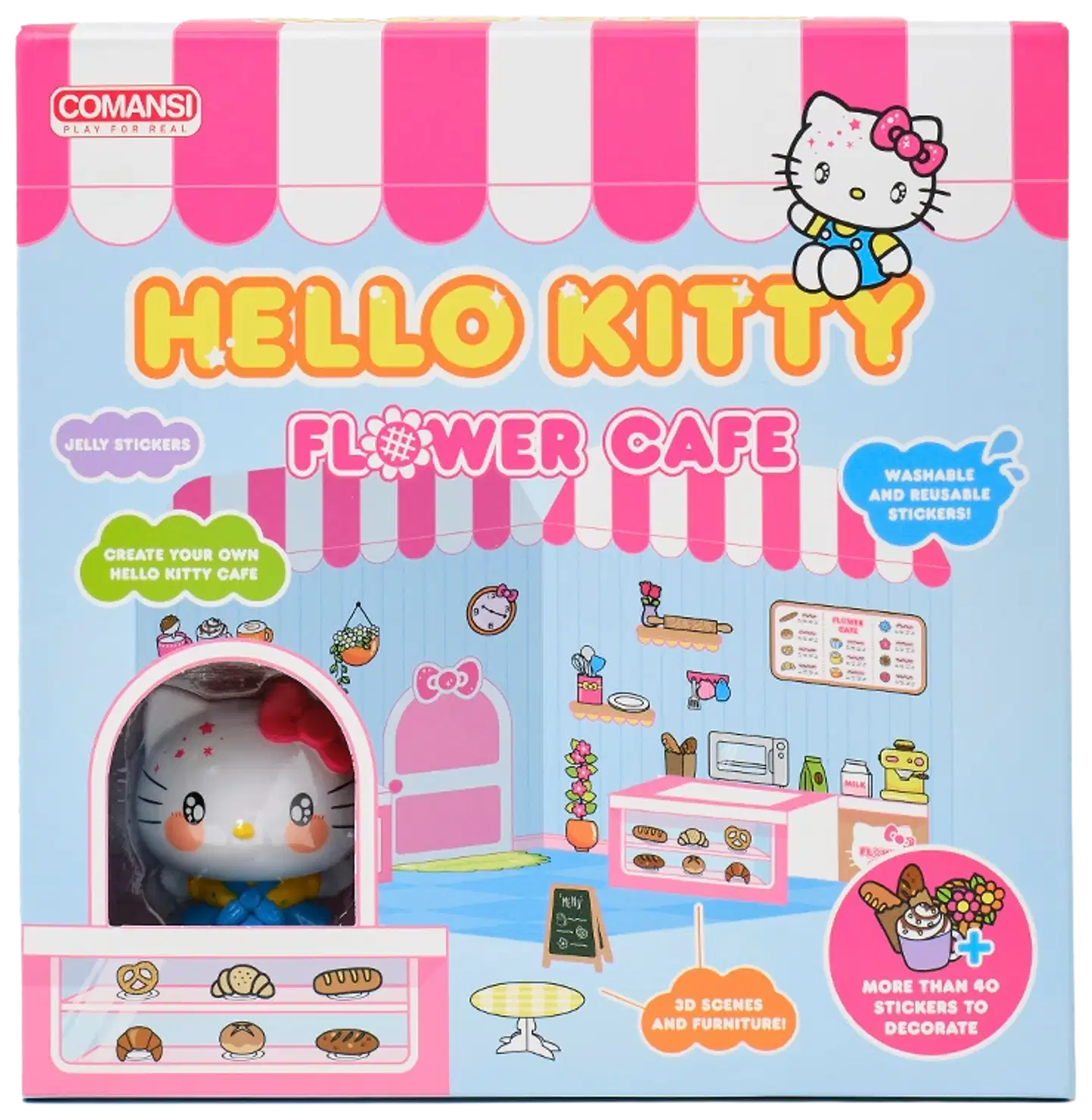 Comansi leikkisetti Hello Kitty tarra kukkakahvila - 1