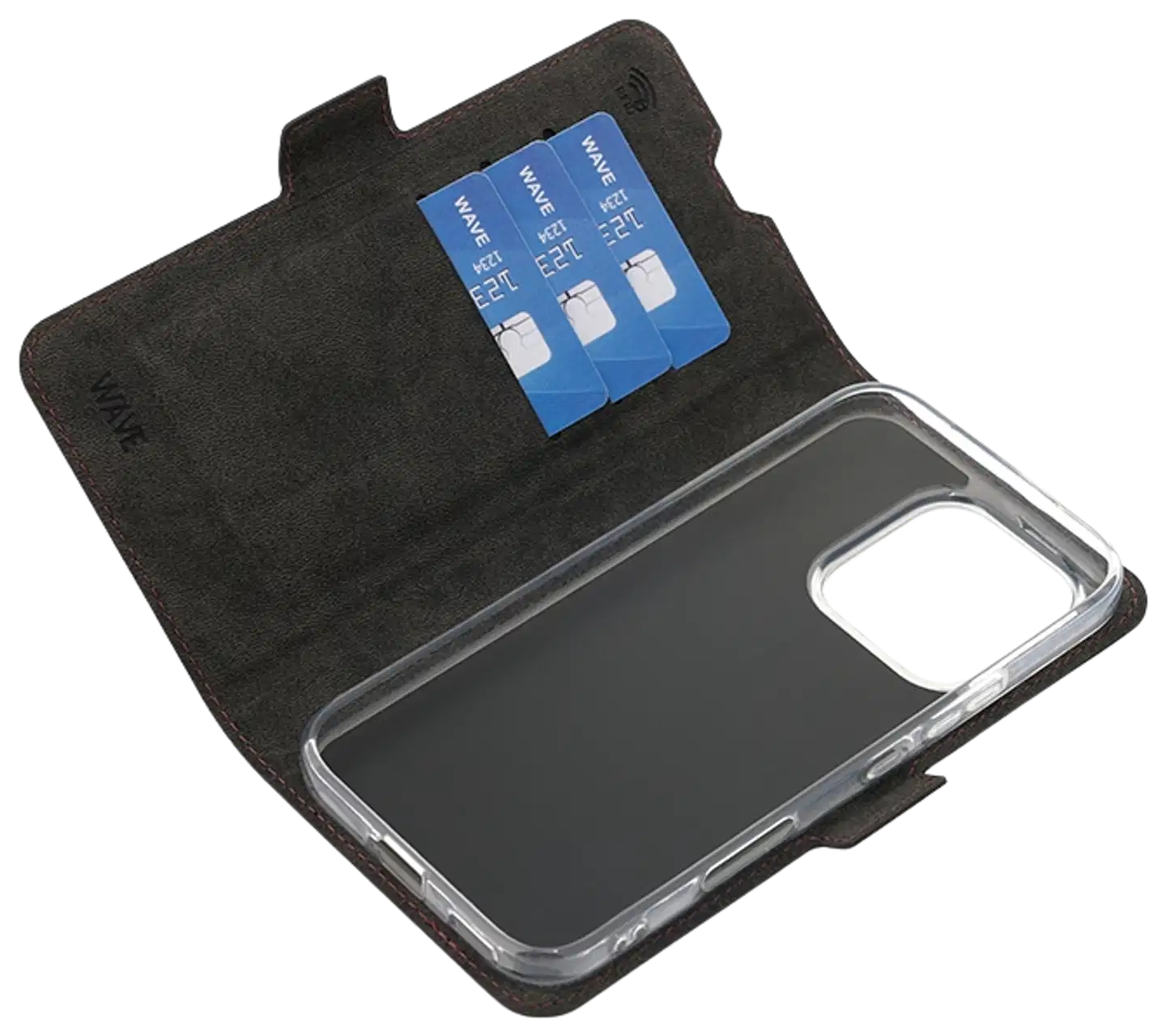 Wave Book Case, Honor 600 Lite, smoky sangria - 4