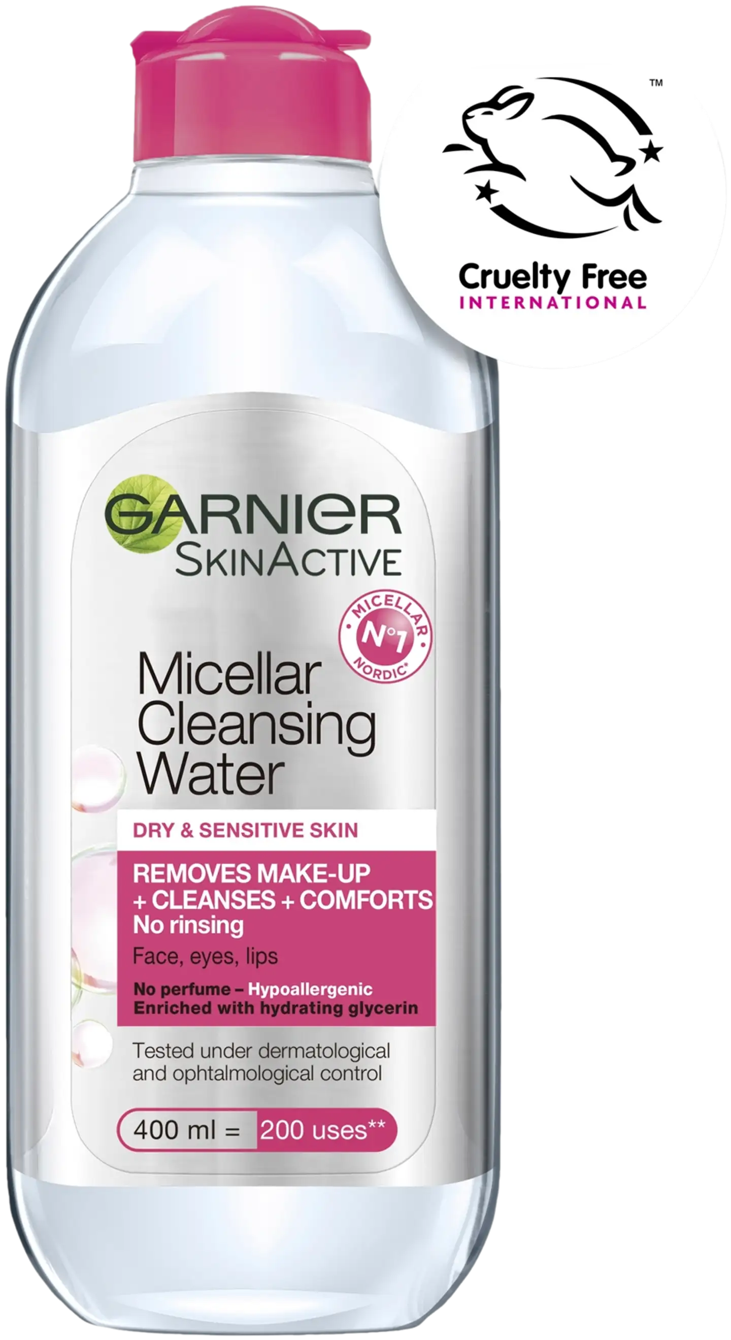 Garnier Skin Active Micellar puhdistusvesi kuivalle ja herkälle iholle 400ml - 2