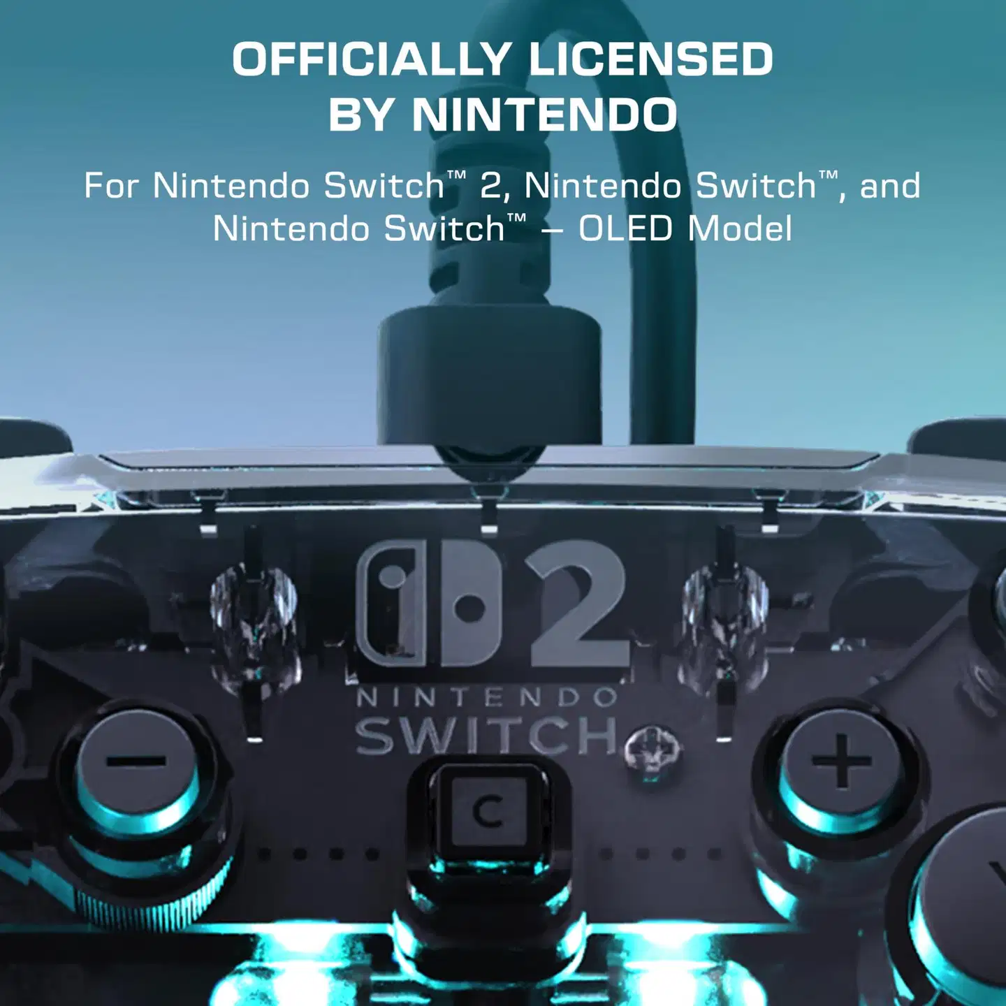 Turtle Beach peliohjain Switch 2 Afterglow Clear - 9