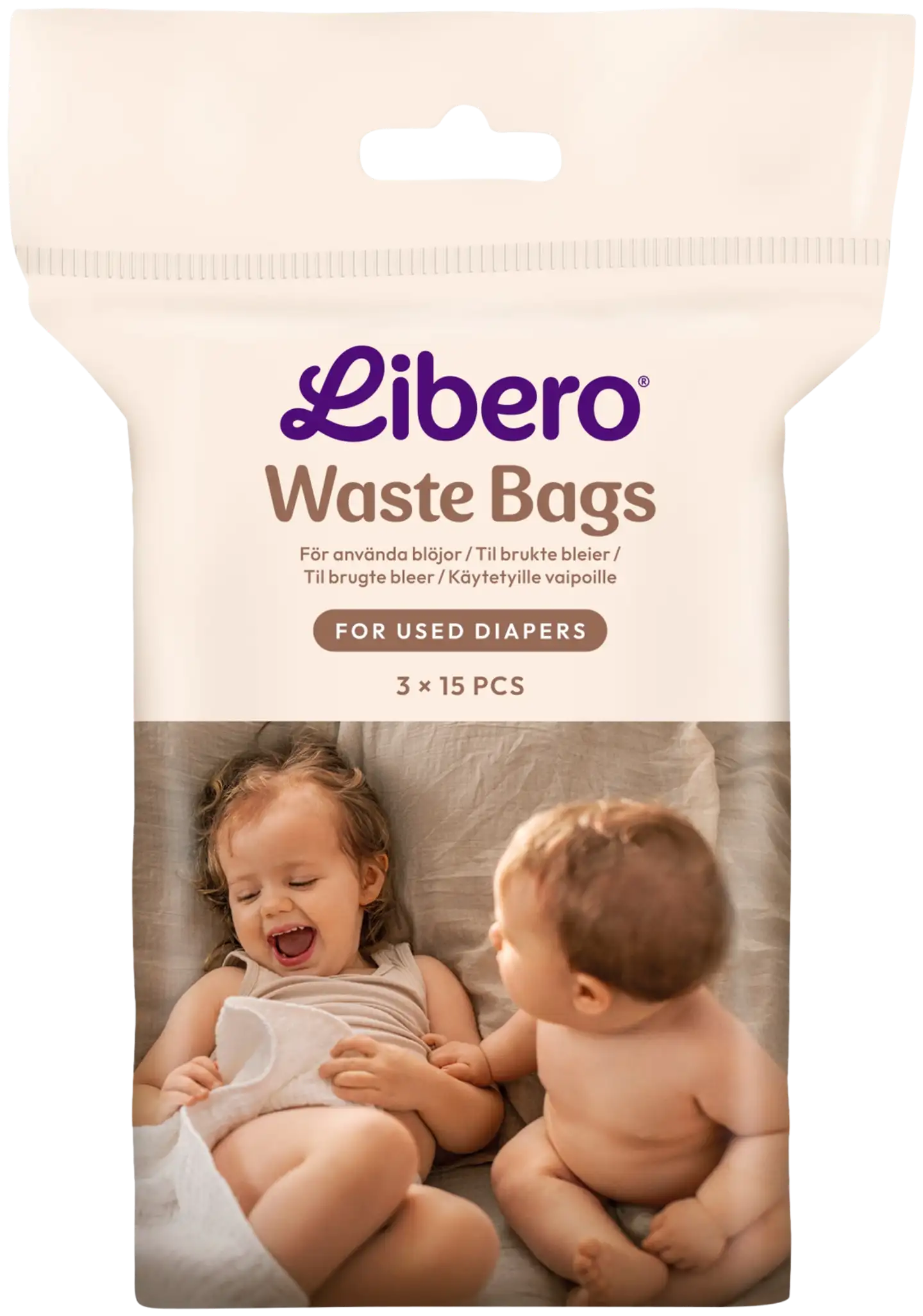LIBERO 45kpl jätepussi käytetyille vaipoille
