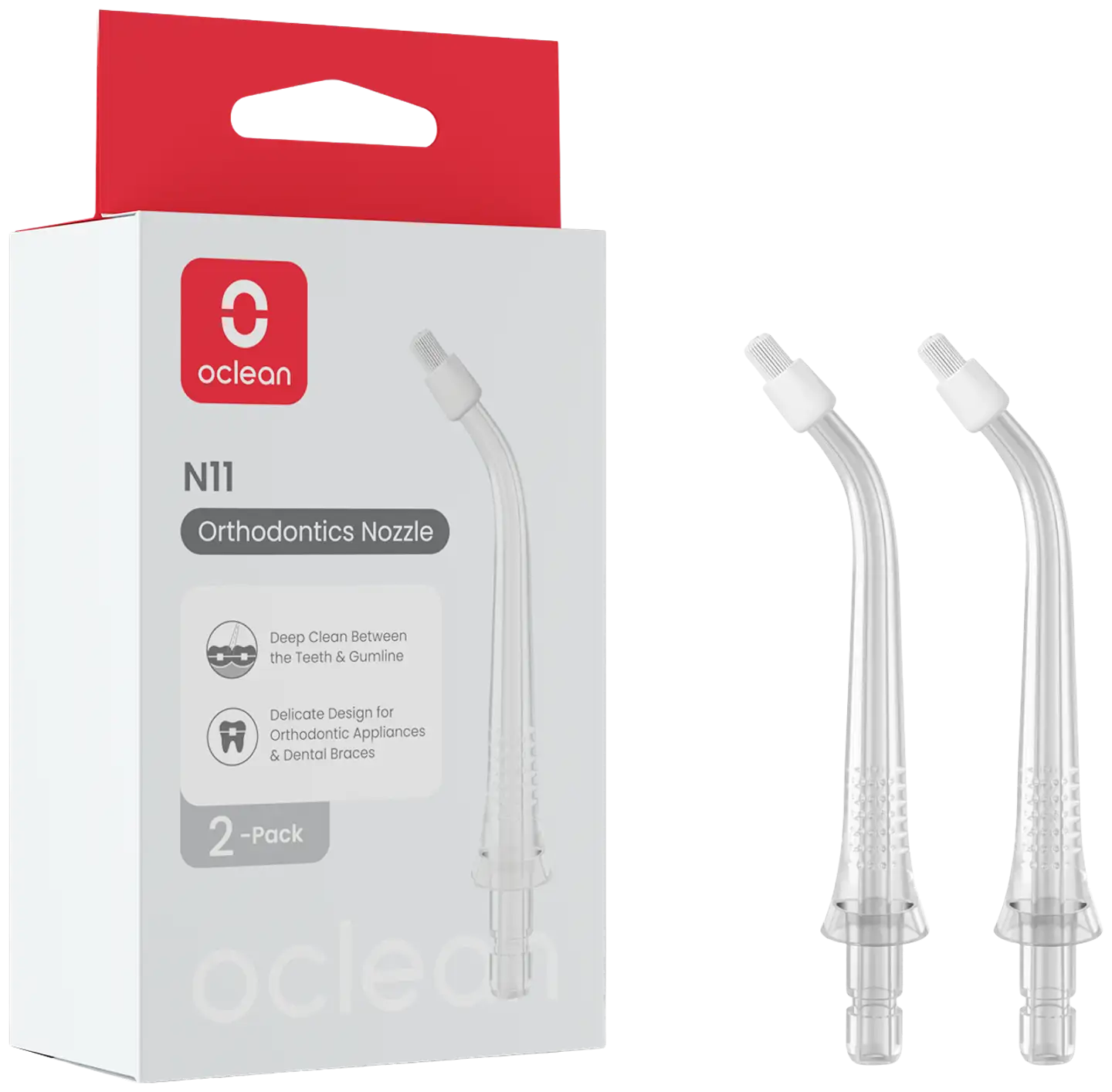 Oclean N11 vaihtosuutin W10:lle kirkas 2 kpl C05000023