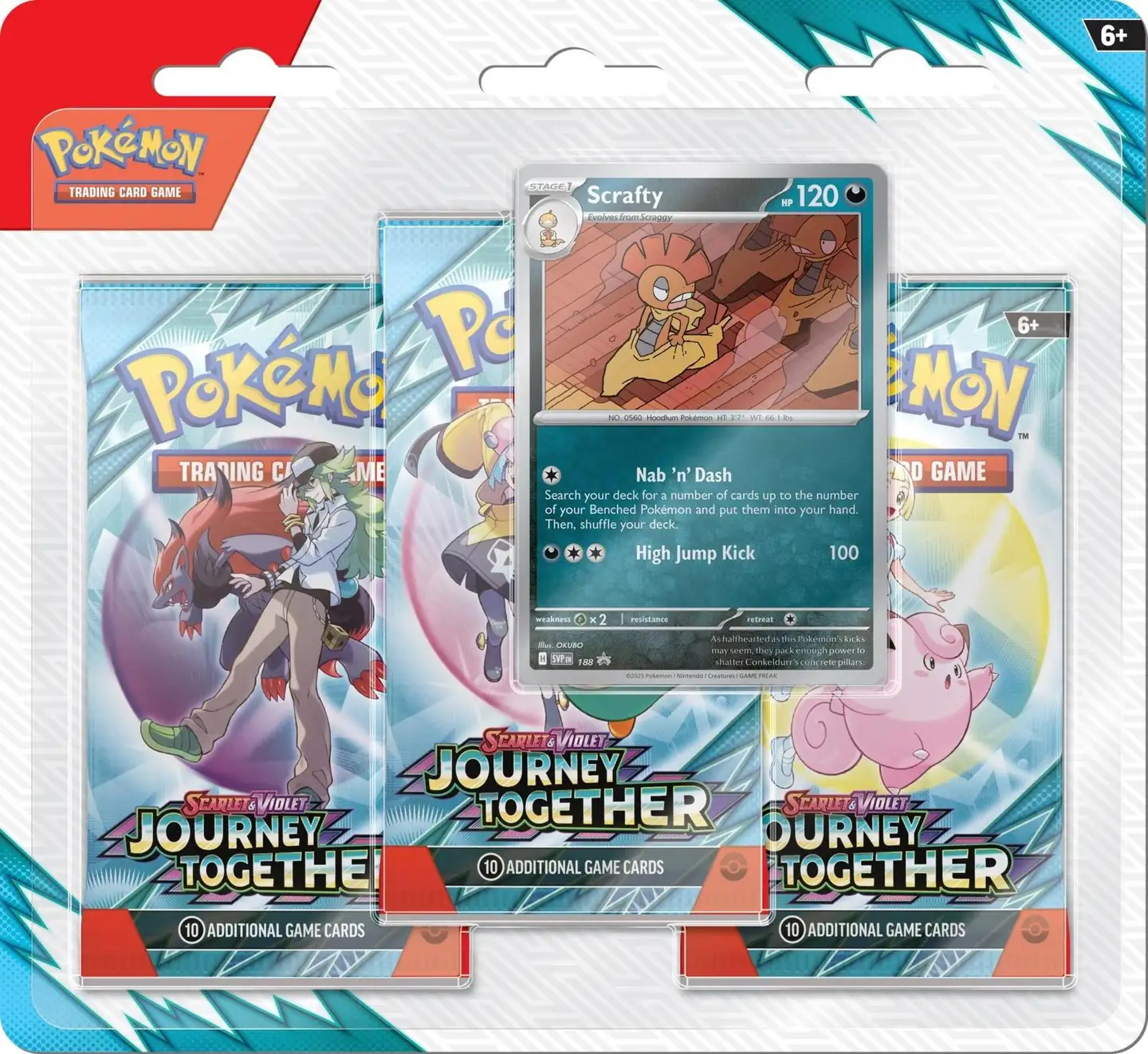 Pokemon Scarlet & Violet 3 pack -paketti Journey Together keräilykortit