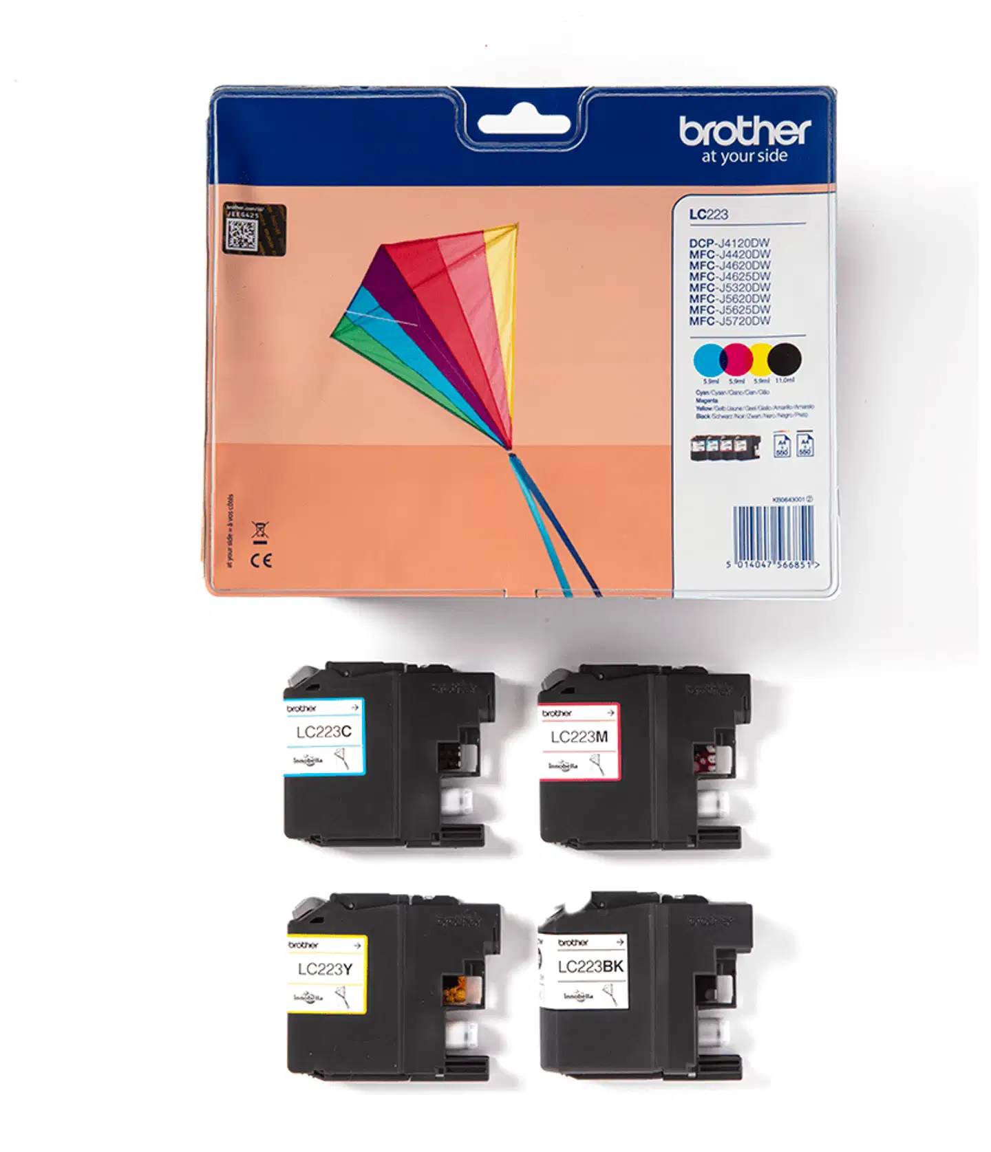 Brother mustepatruuna LC-223 BK/C/M/Y - 3