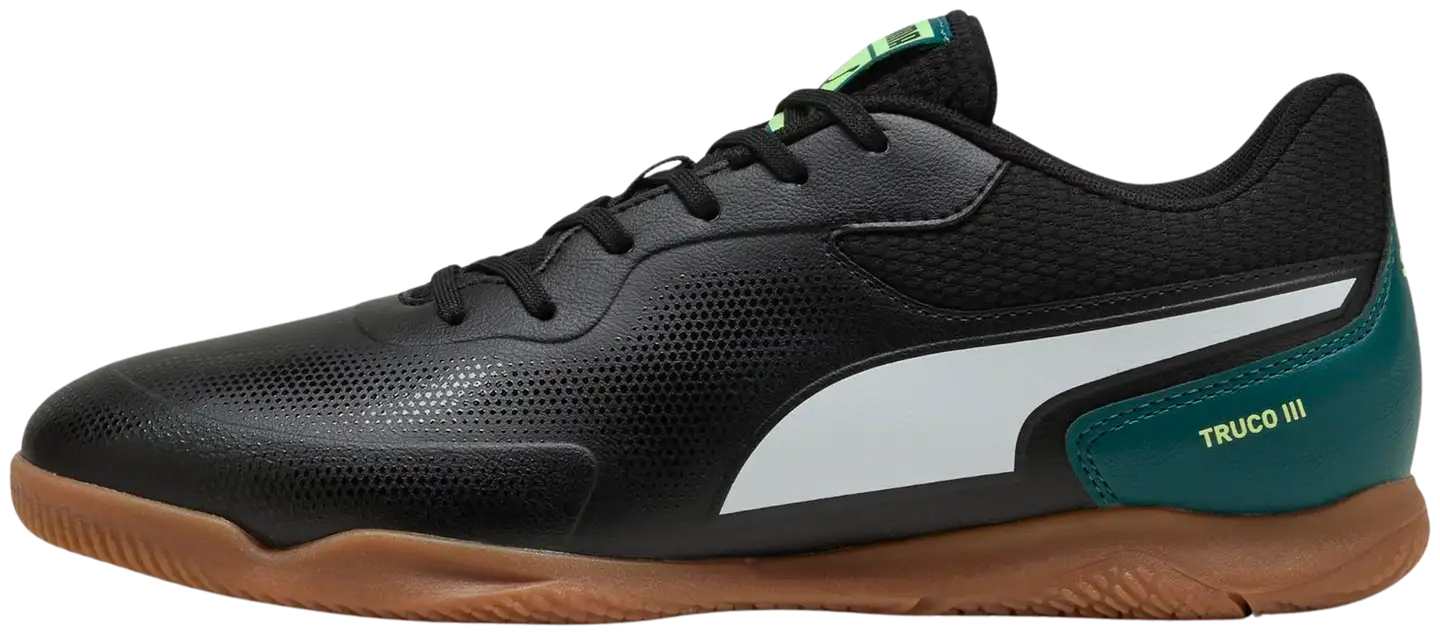 Puma miesten futsalkengät Truco III - Puma Black-Puma White-Green - 1