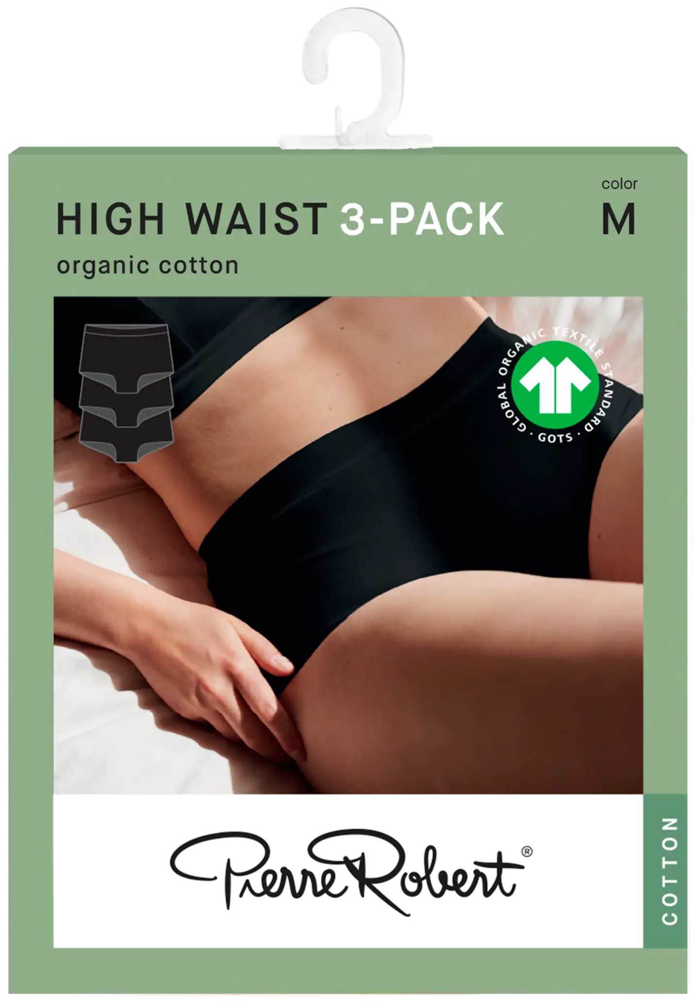 Pierre Robert naisten high waist alushousut 3-pack HU42 - BLACK - 2