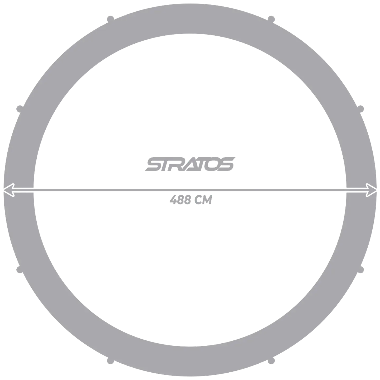 Stratos trampoliini turvaverkolla 488 cm - 8