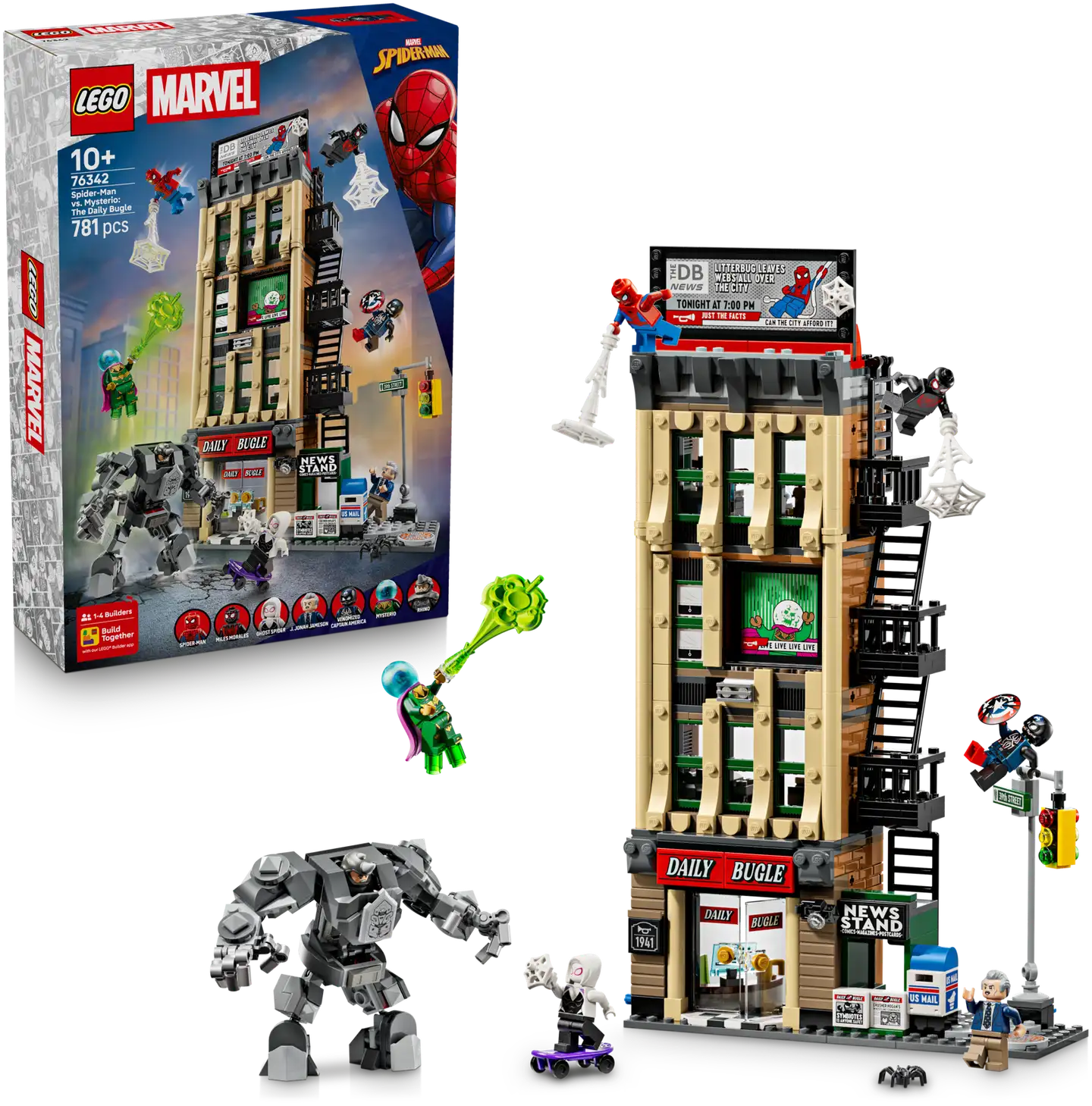 LEGO® Super Heroes Marvel 76342 Spider-Man vastaan Mysterio: Daily Bugle - 1