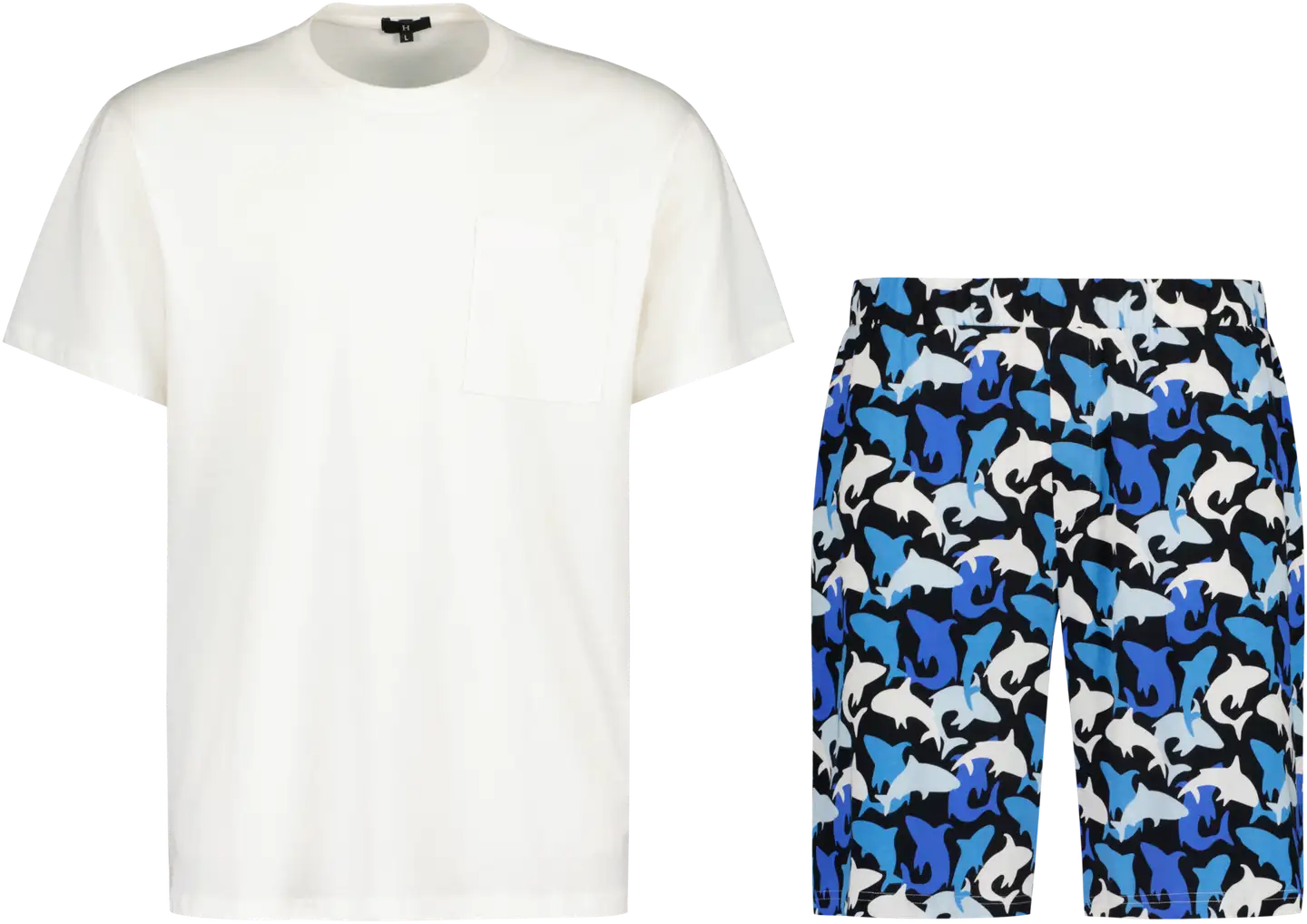 House miesten shortsipyjama 191H422521 - WHITE - 1