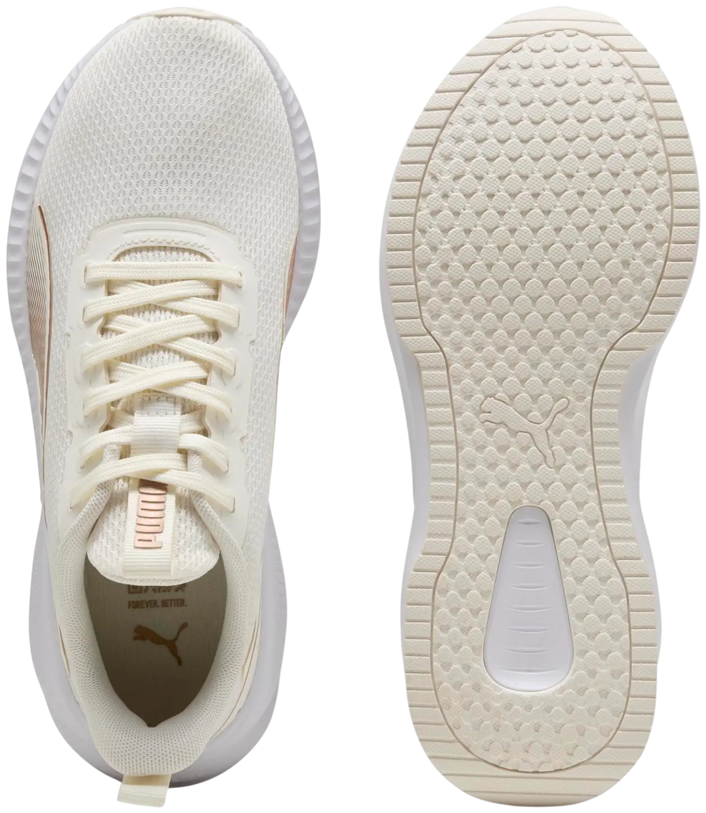 Puma naisten juoksukengät Flyer Lite 3 - Warm White-Puma Gold - 4