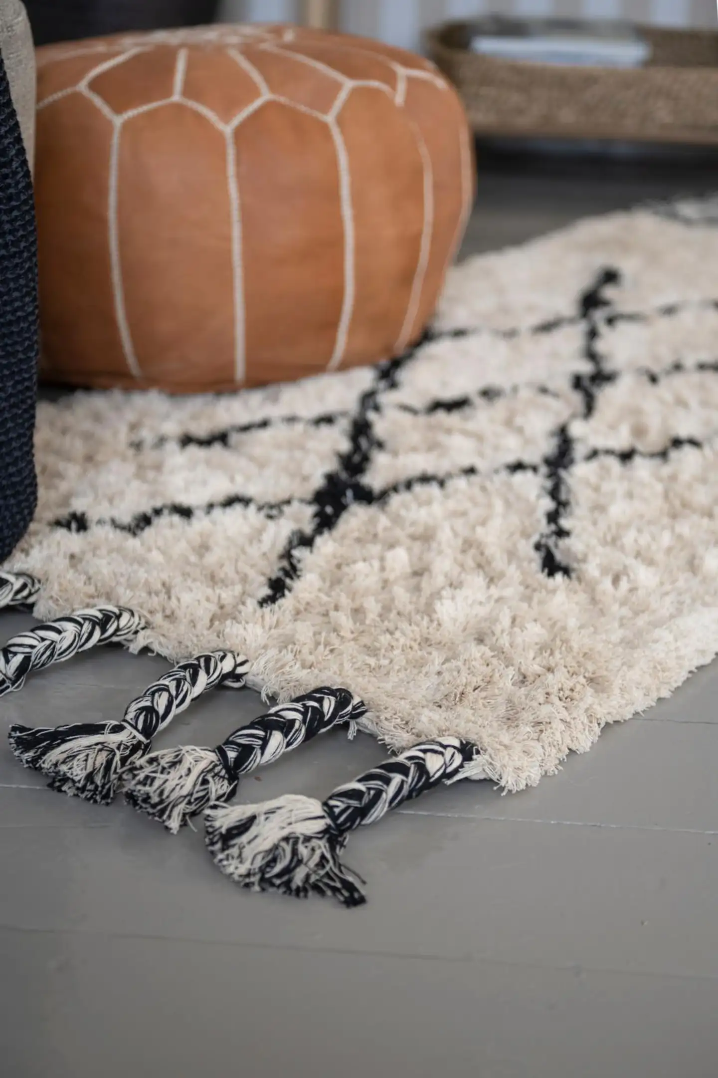 Fanni K Matto Artemis 160x230 cm luonnonvalkoinen/musta - 7