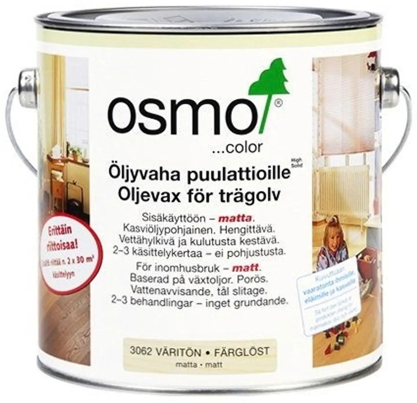 Osmo Color 2,5l öljyvaha 3062 väritön matta