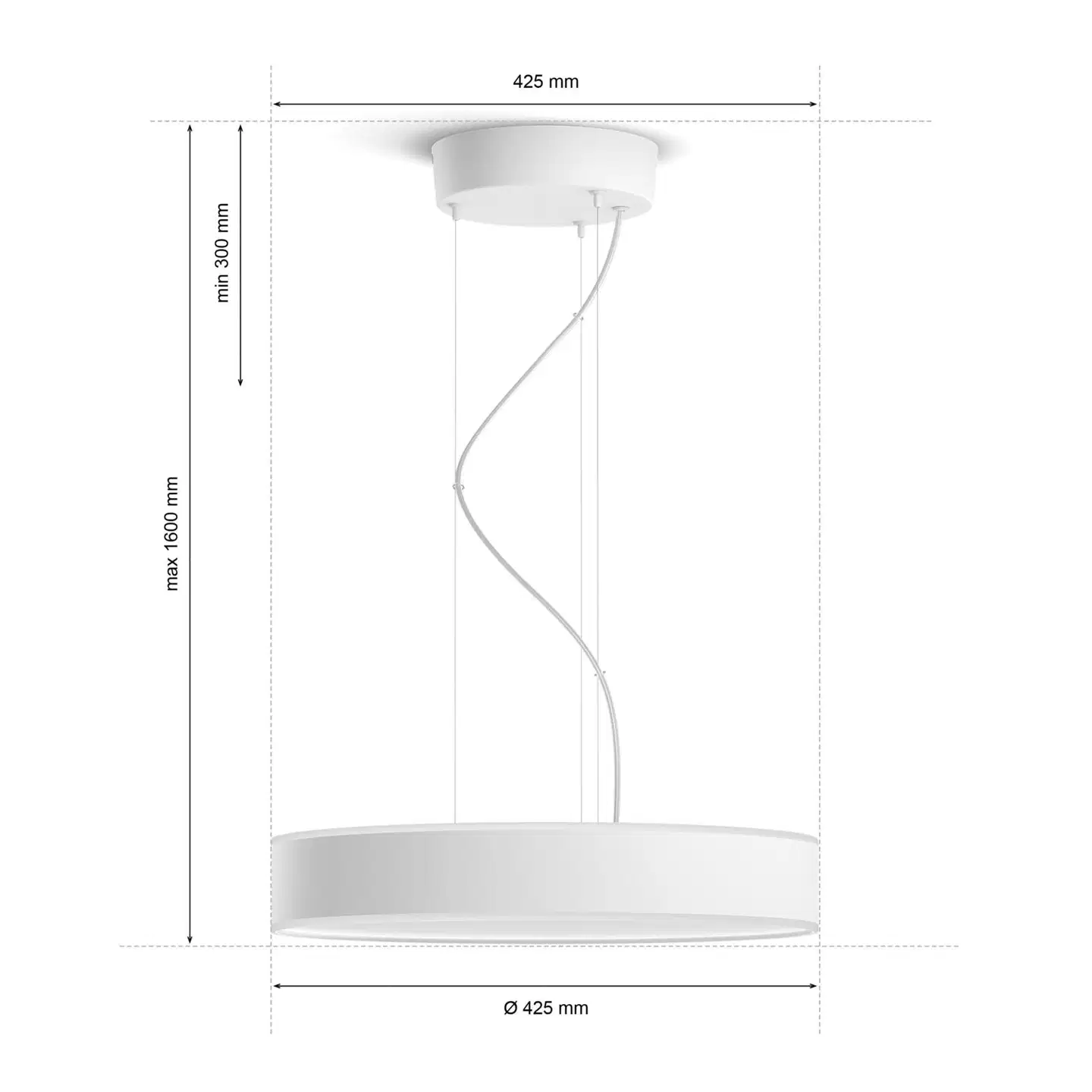 Philips Hue Enrave -riippuvalaisin 34W 2200-6500K 4300LM valkoinen - 3