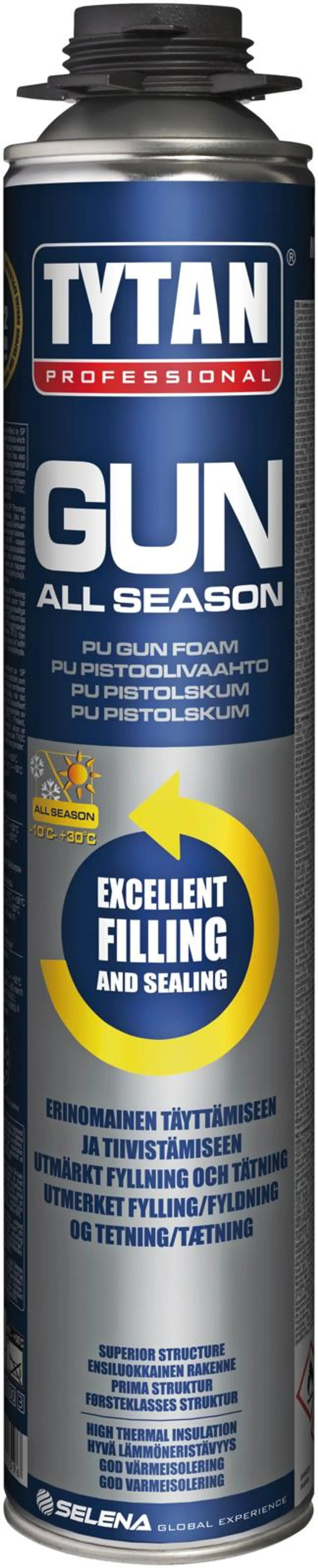 Tytan PU-pistoolivaahto Gun 750 ml all season