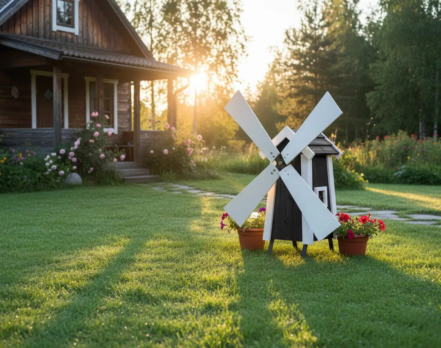 Tuulimylly grafiitin harmaa, 69x30x32cm - 6