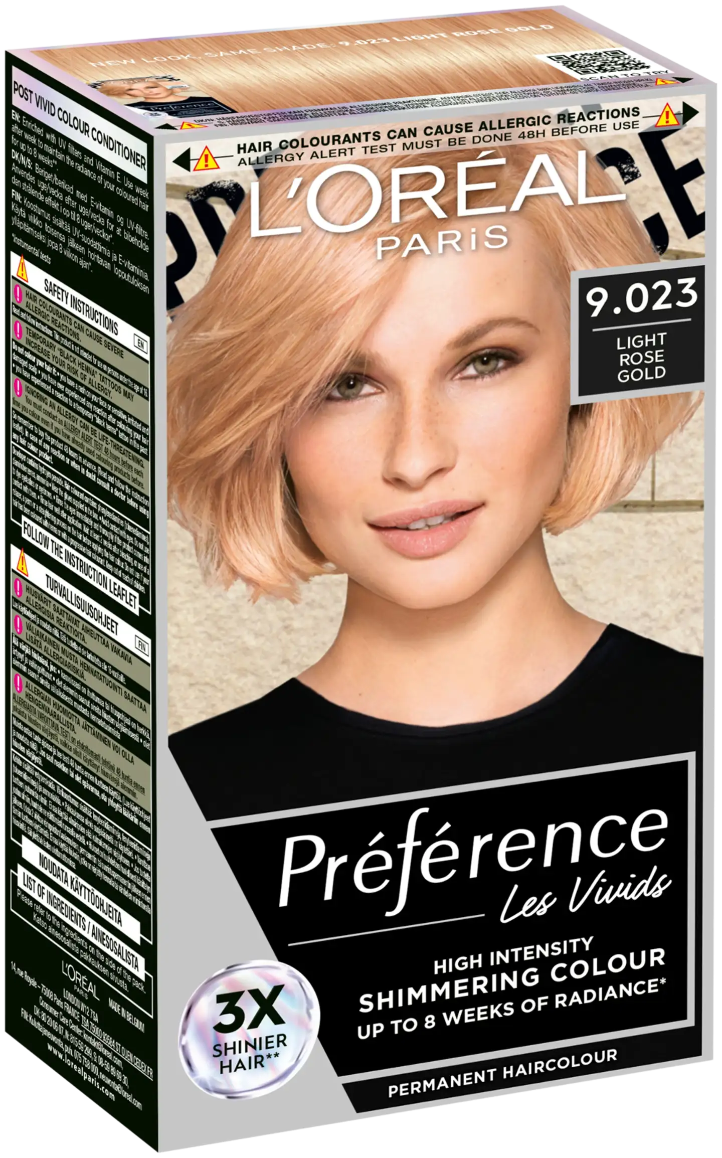 L'Oréal Paris Préférence Vivid Colours Light Rose Gold intensiivinen kestoväri 1kpl - 2