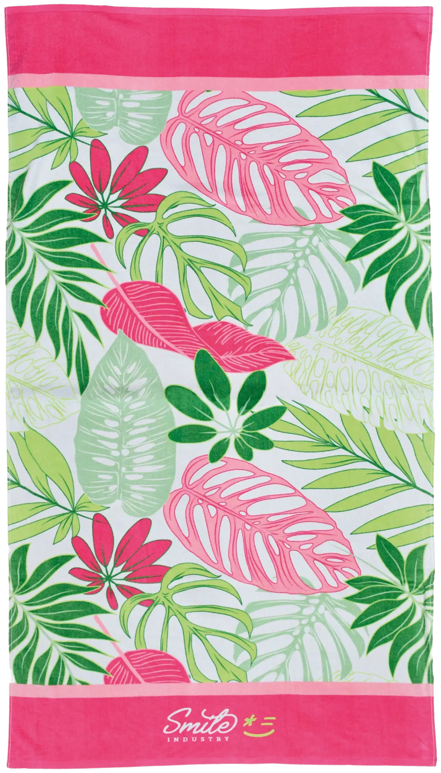 Sorbetto rantapyyhe Terenzia 90x170 cm vihreä/pinkki - 1
