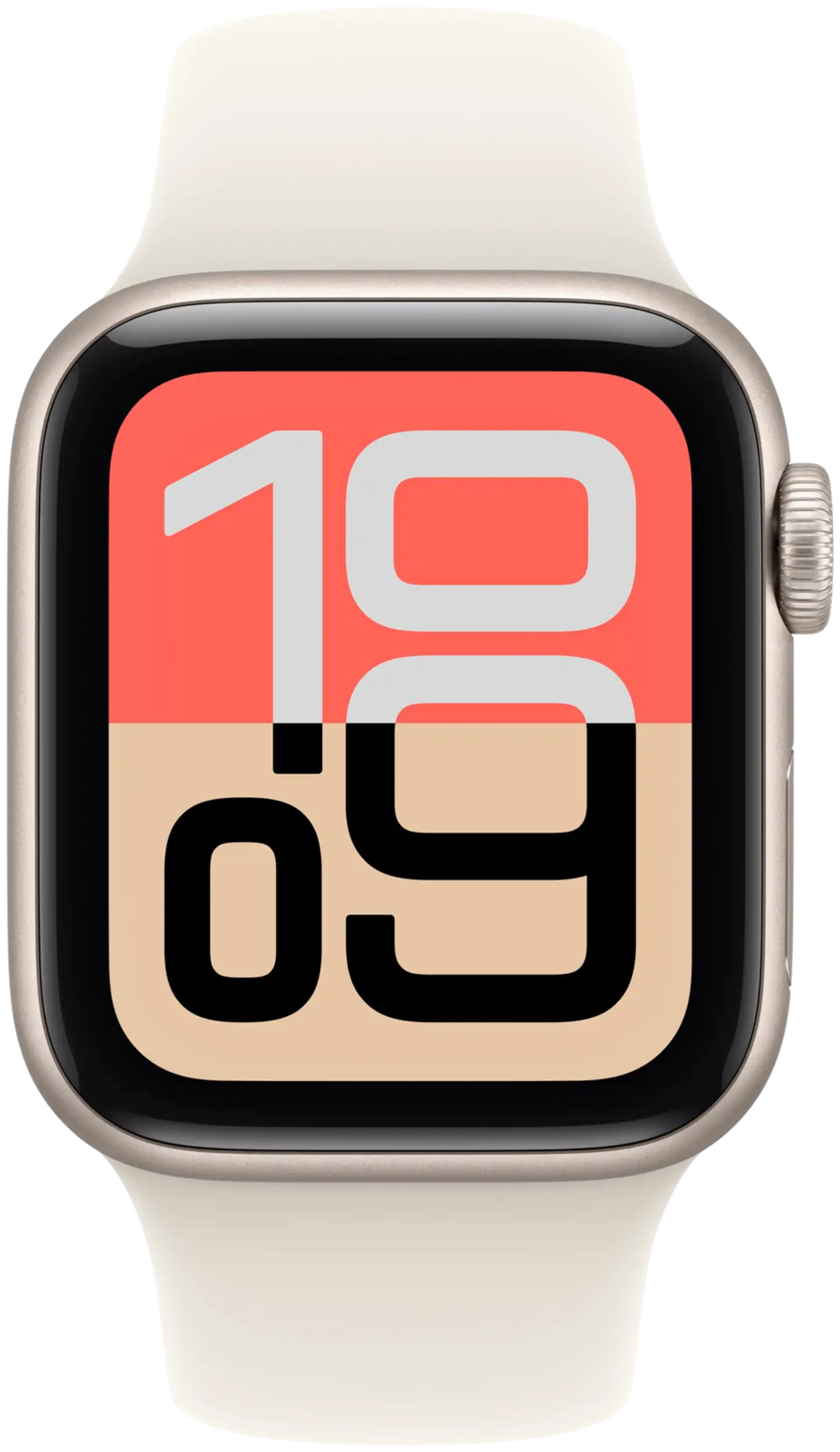 Apple Watch SE 3 GPS 40mm valkoinen alumiinikotelo, valkoinen sport ranneke - S/M - MEH34QN/A - 1