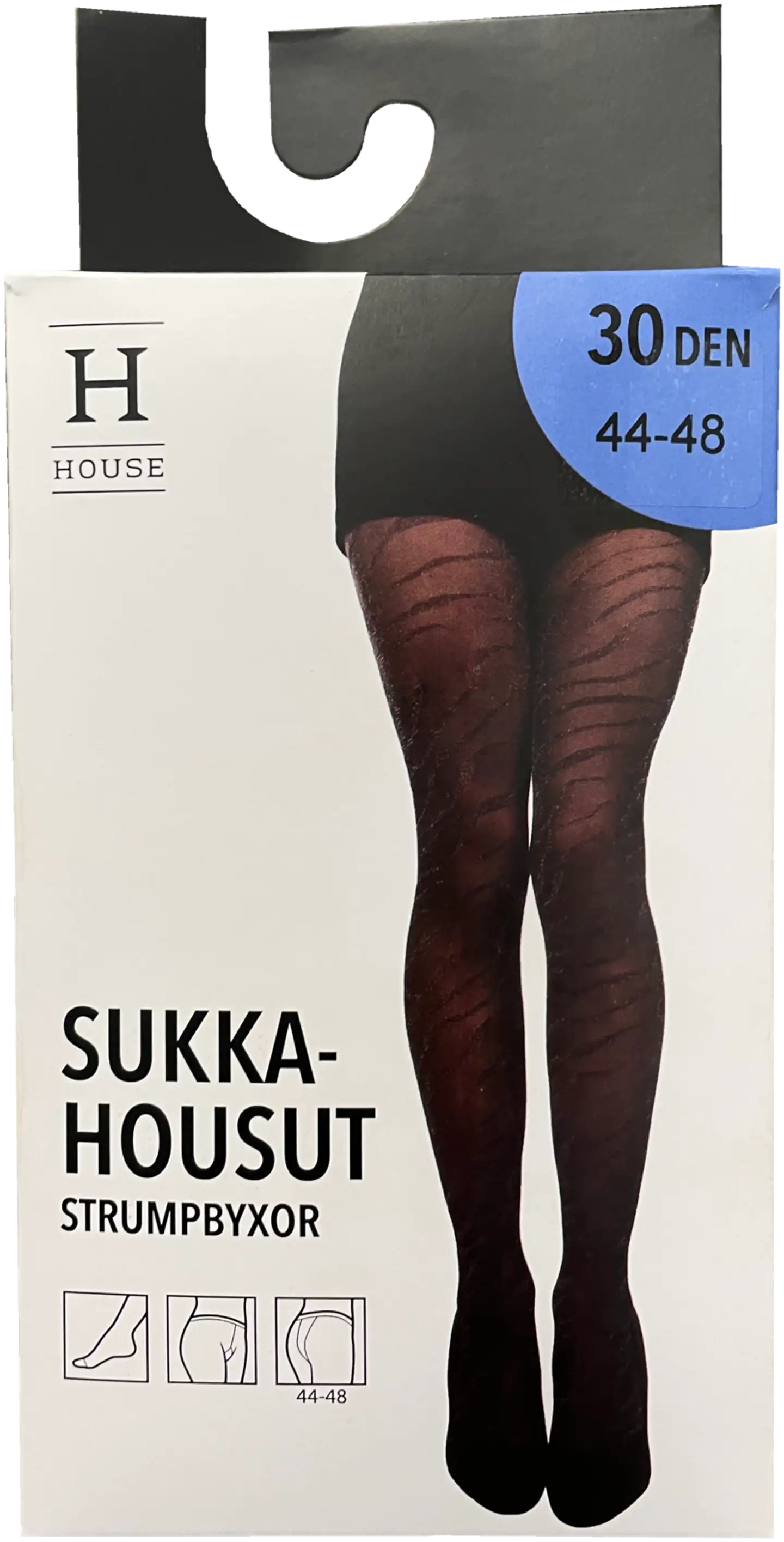 House naisten sukkahousut 30 denier 22AU23046 - Black/silver - 1