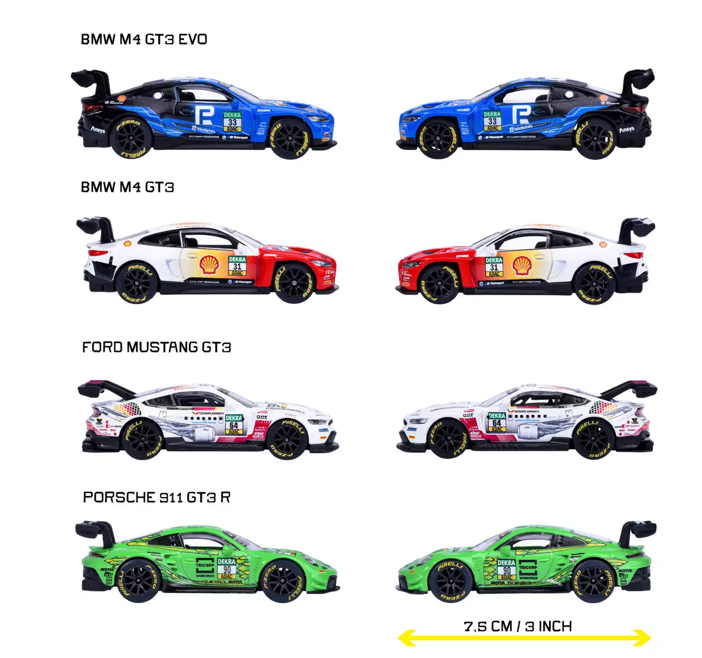 Majorette - Motorsport DTM 4 auton lahjapakkaus 1:64, 7,5 cm, die-cast - 5