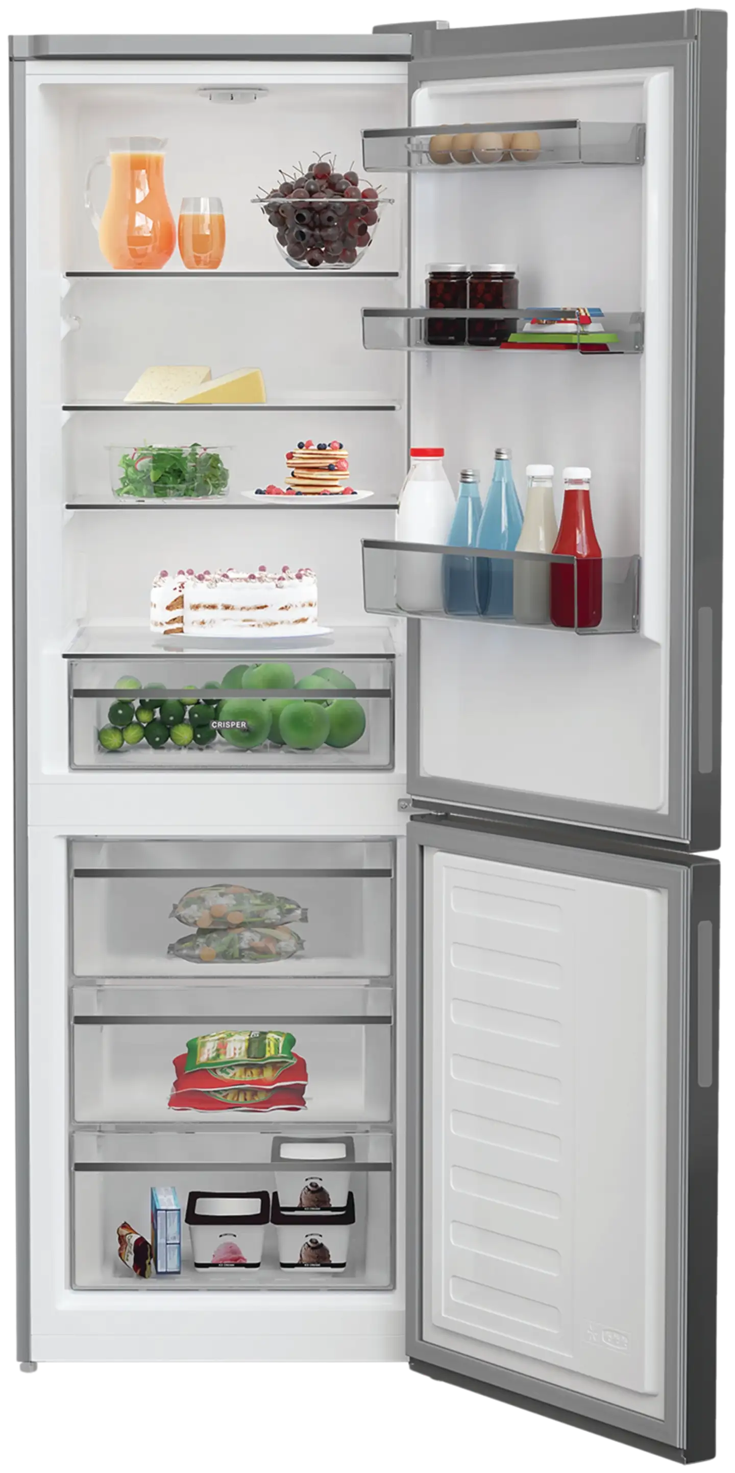 Whirlpool jääkaappipakastin WHKS 1361 S4E, 185cm, tumma harmaa - 3