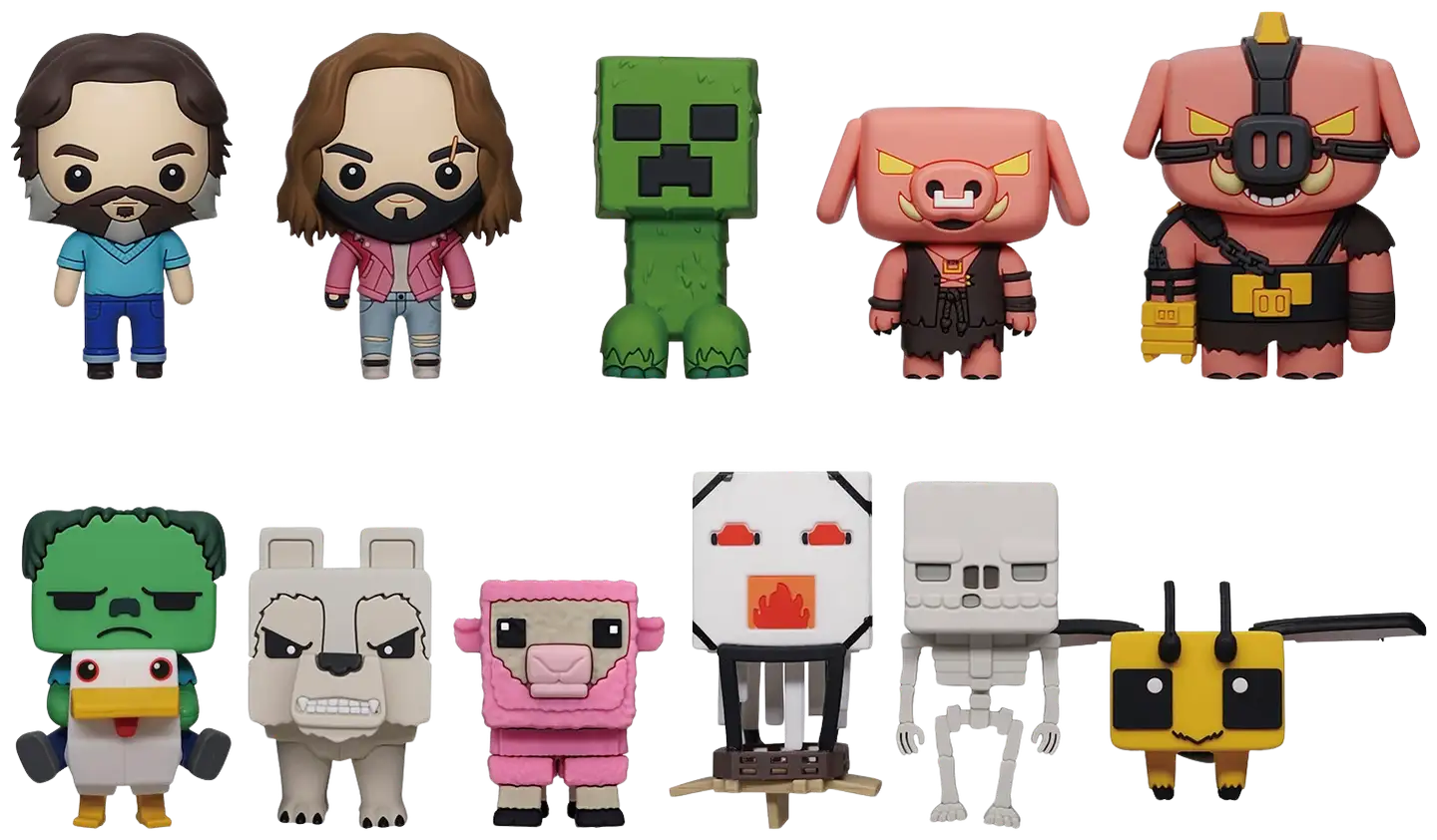 Monogram keräilyhahmo Minecraft Movie Bag Clip, Series 1 - 2