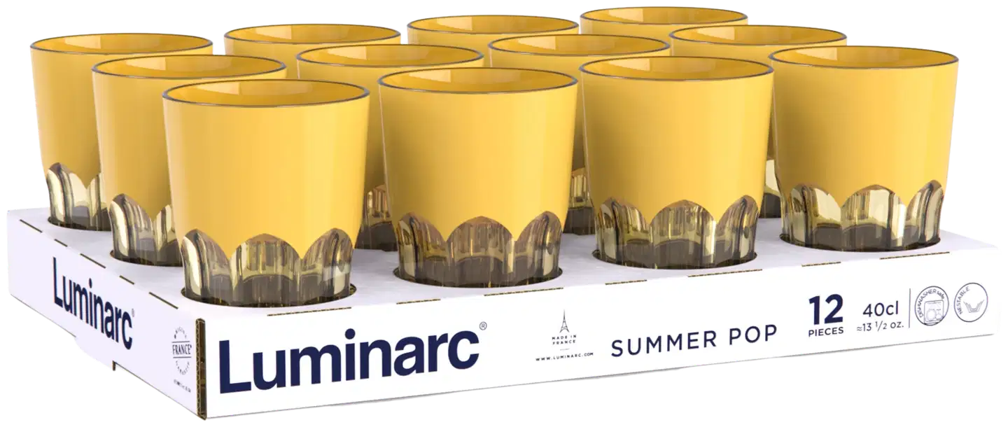 Luminarc juomalasi Summer Pop 40 cl keltainen - 3