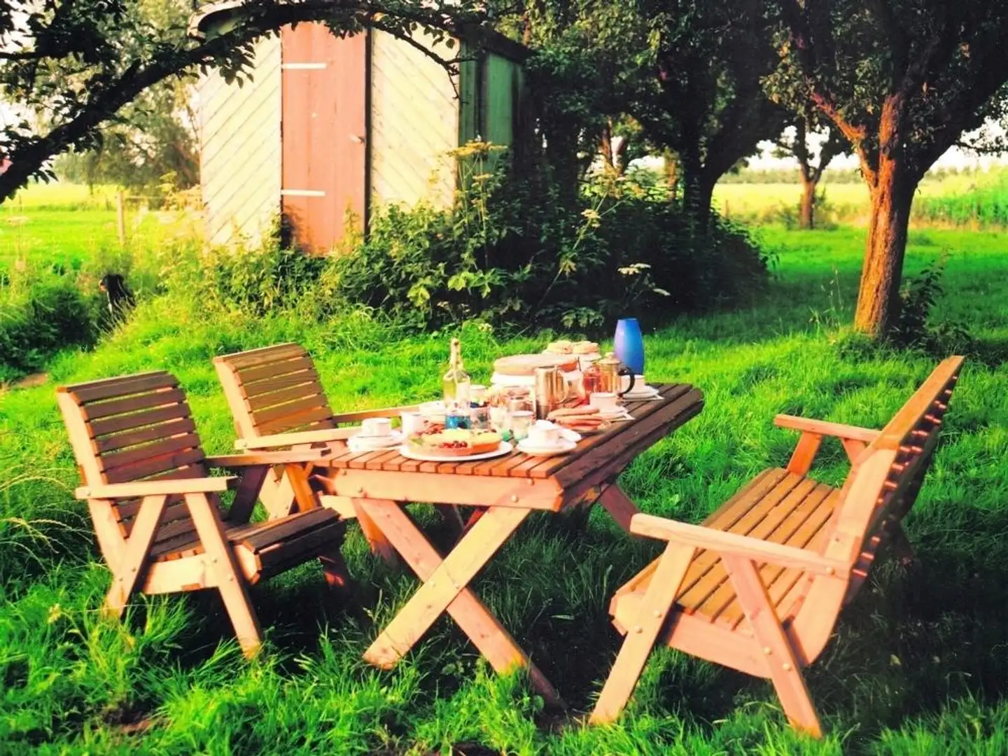 Tammiston Puu Pöytä Susanna 120cm kestopuu vihreä - 2