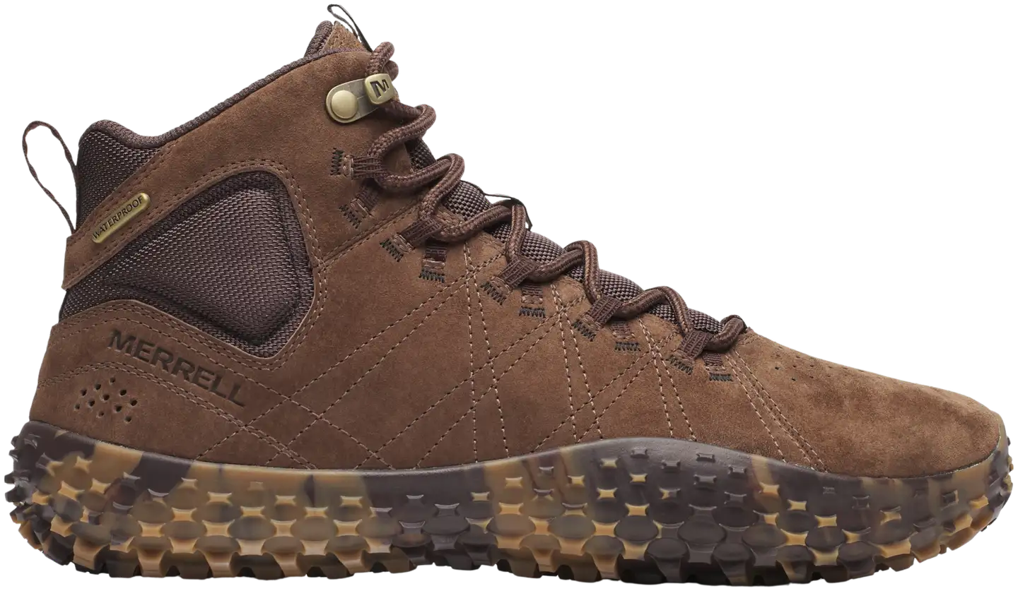 Merrell miesten paljasjalkakenkä Wrapt Mid WP Brown - Mole - 1