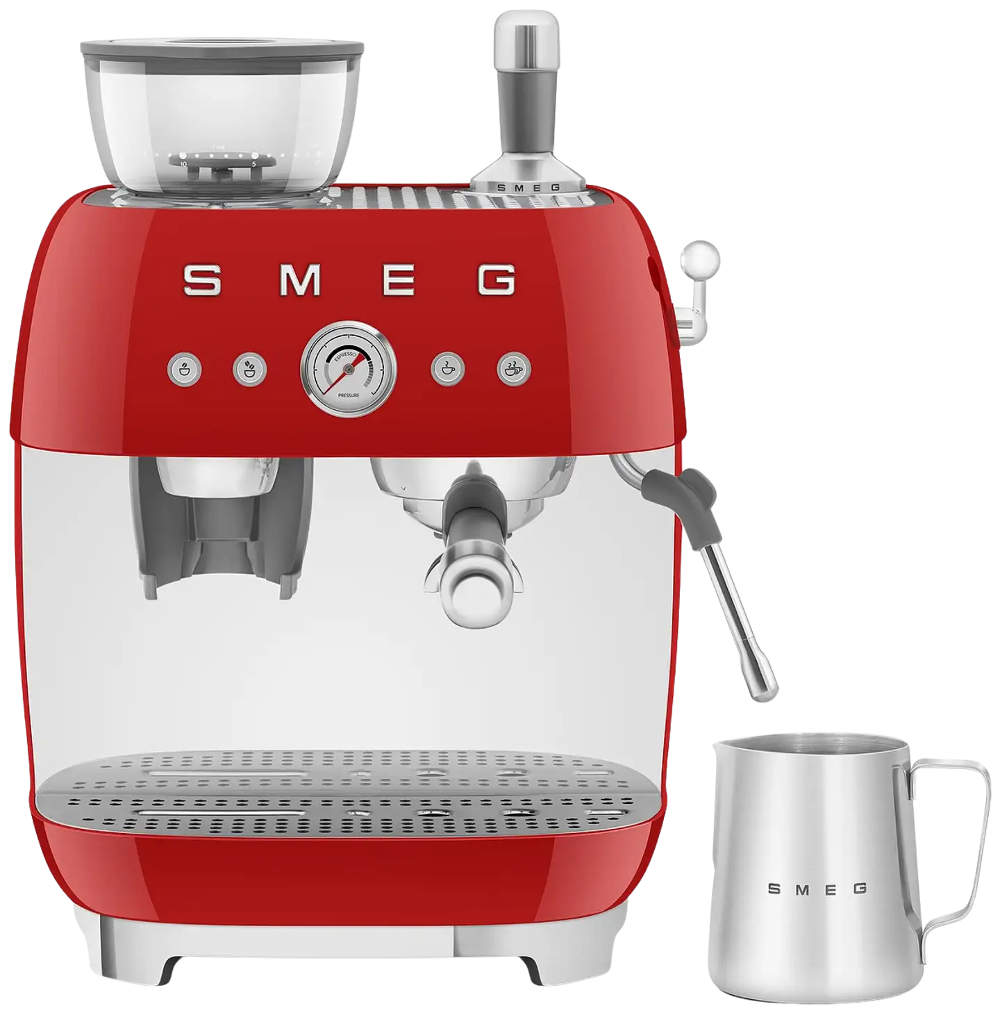 Smeg espressokeitin myllyllä punainen EGF03RDEU - 8