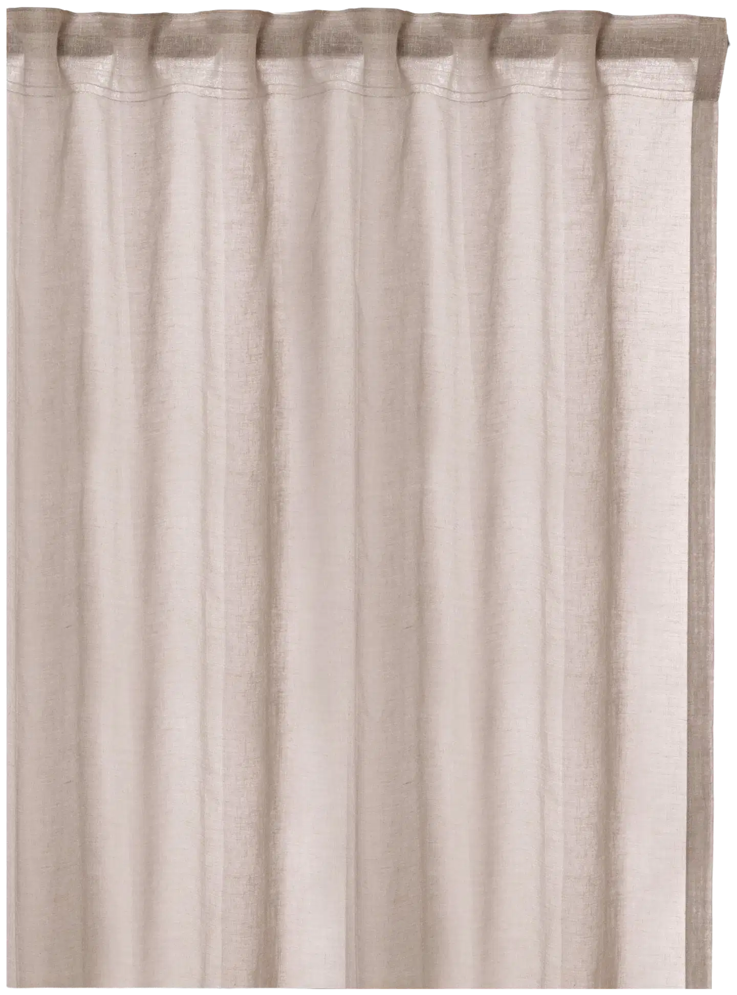 Hasta Saga XL valoa suodattava pellavasekoiteverho, beige - 1