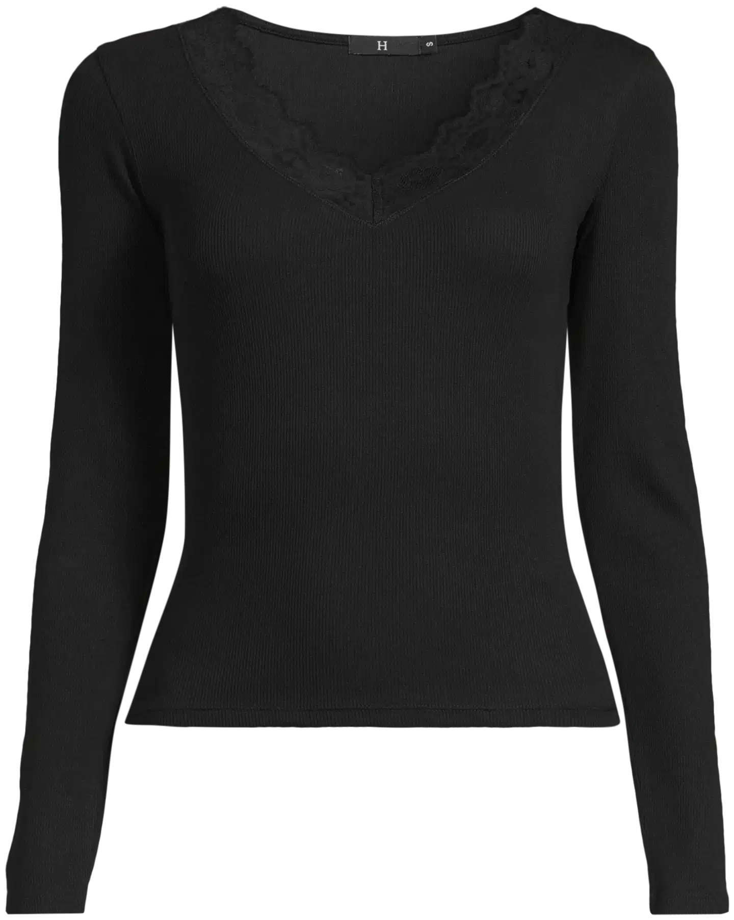 House naisten ribbitrikoopaita Lily Lace - Black - 2