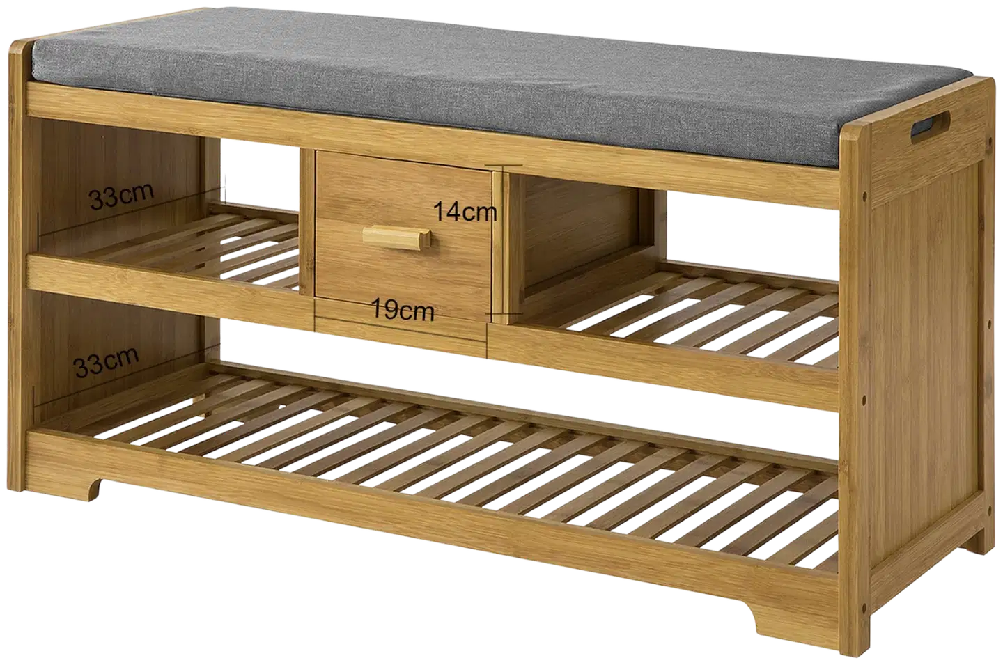 SoBuy kenkäpenkki bambu FSR75-N - 3