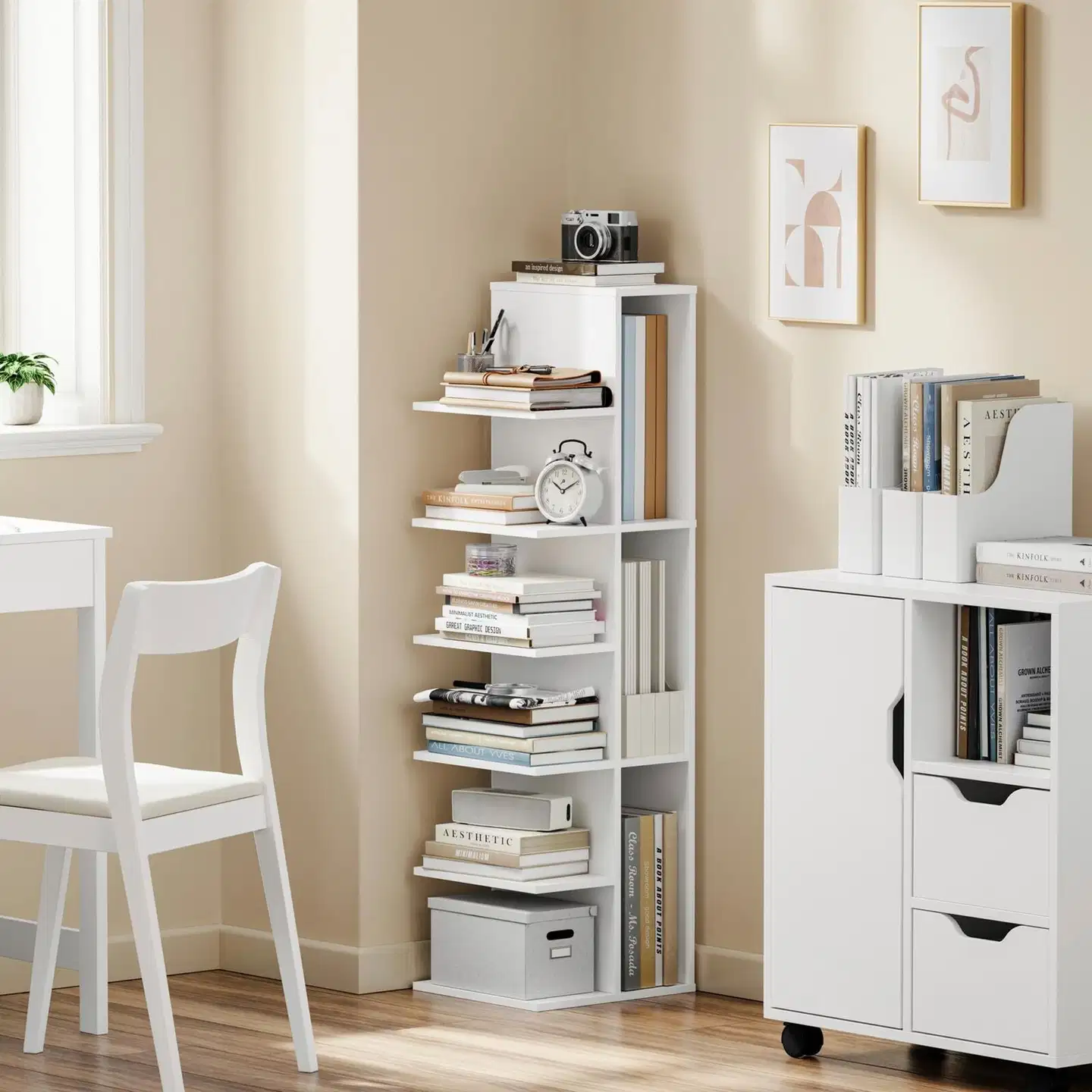 SoBuy hylly valkoinen STR14-W - 2