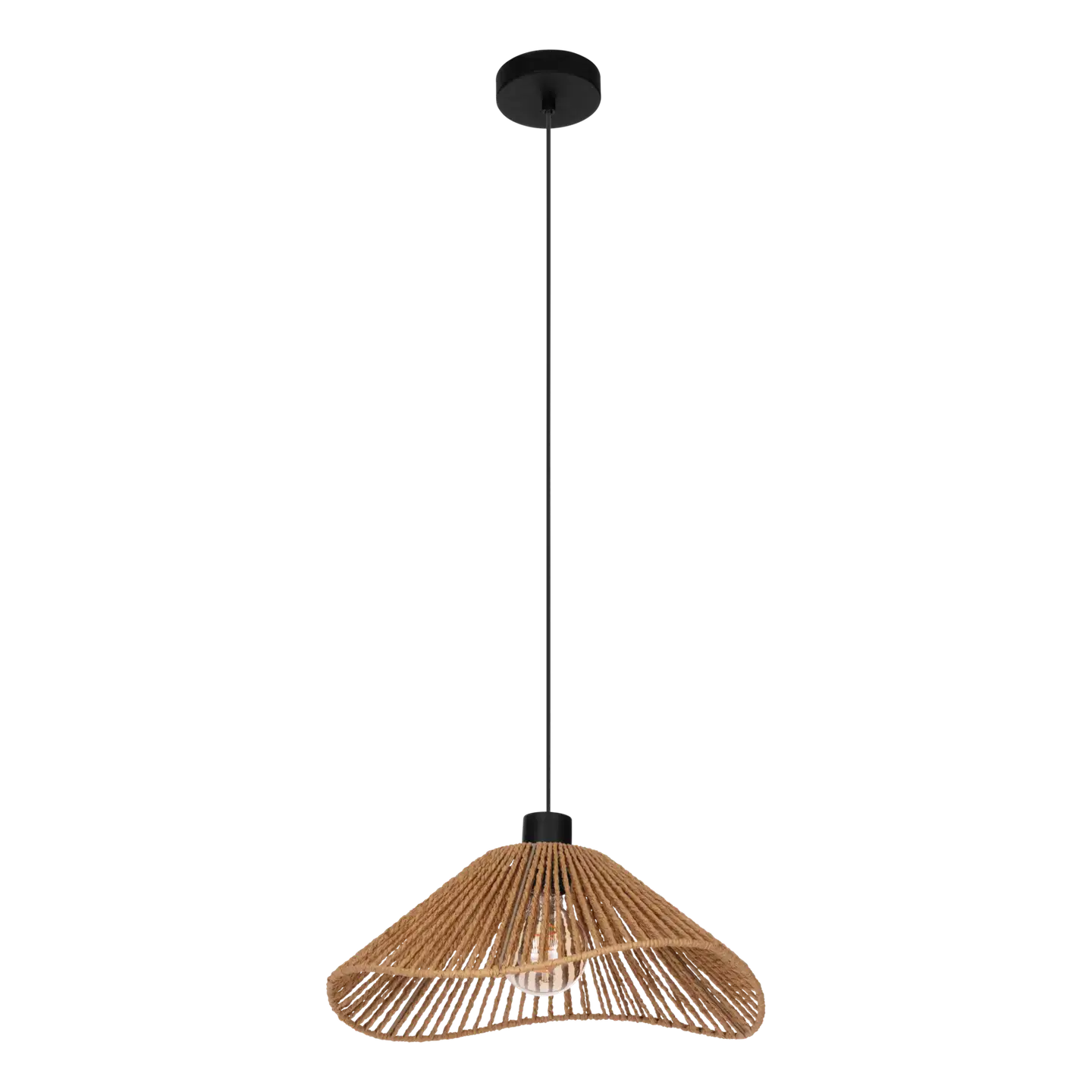 EGLO riippuvalaisin Naturlavister, E27, musta/ruskea - 1