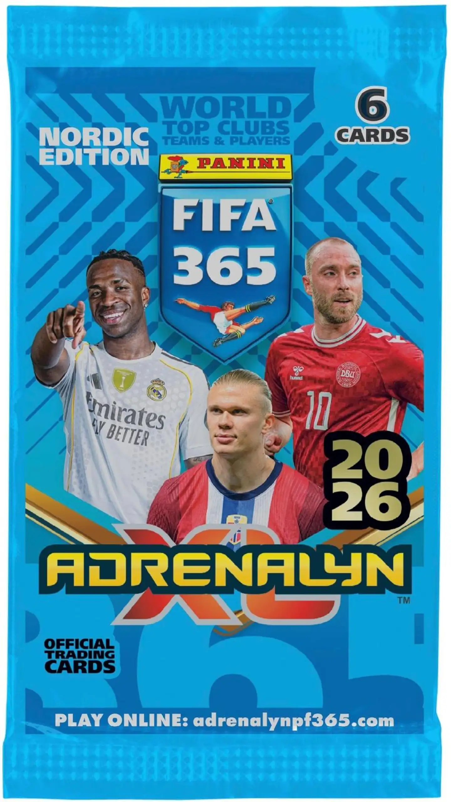 Panini FIFA 365 Adrenalyn XL -jalkapallokortit 2026 Nordic Edition keräilykortit