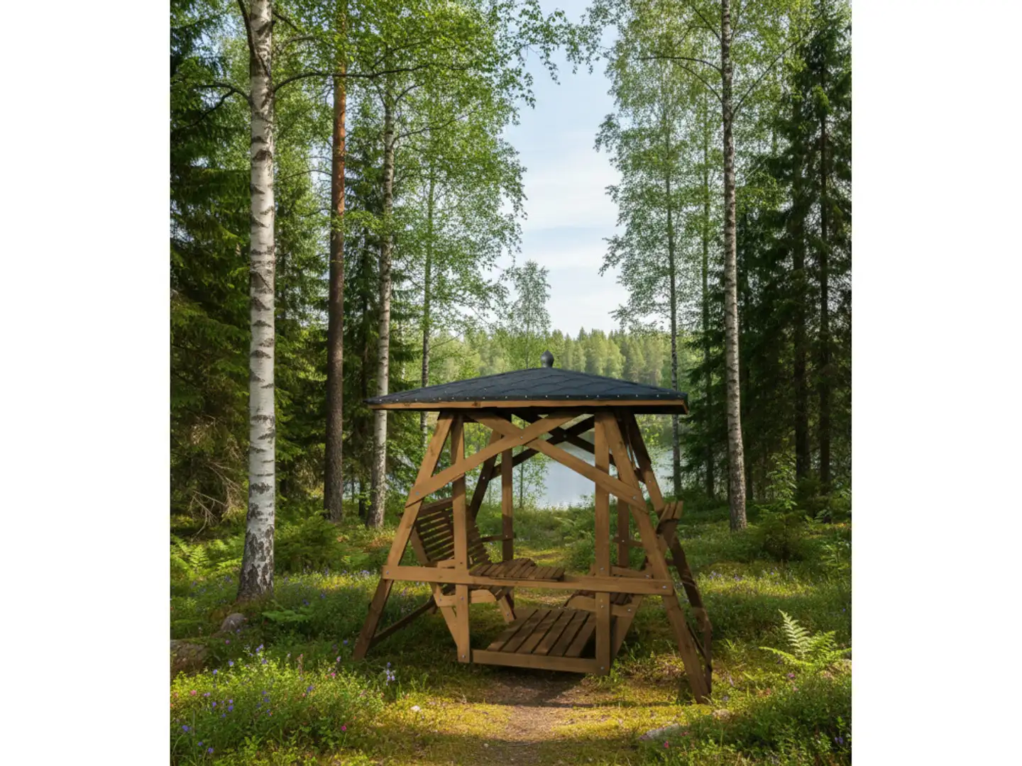 Timo-keinu, perinnemalli, ruskea kestopuu - 2