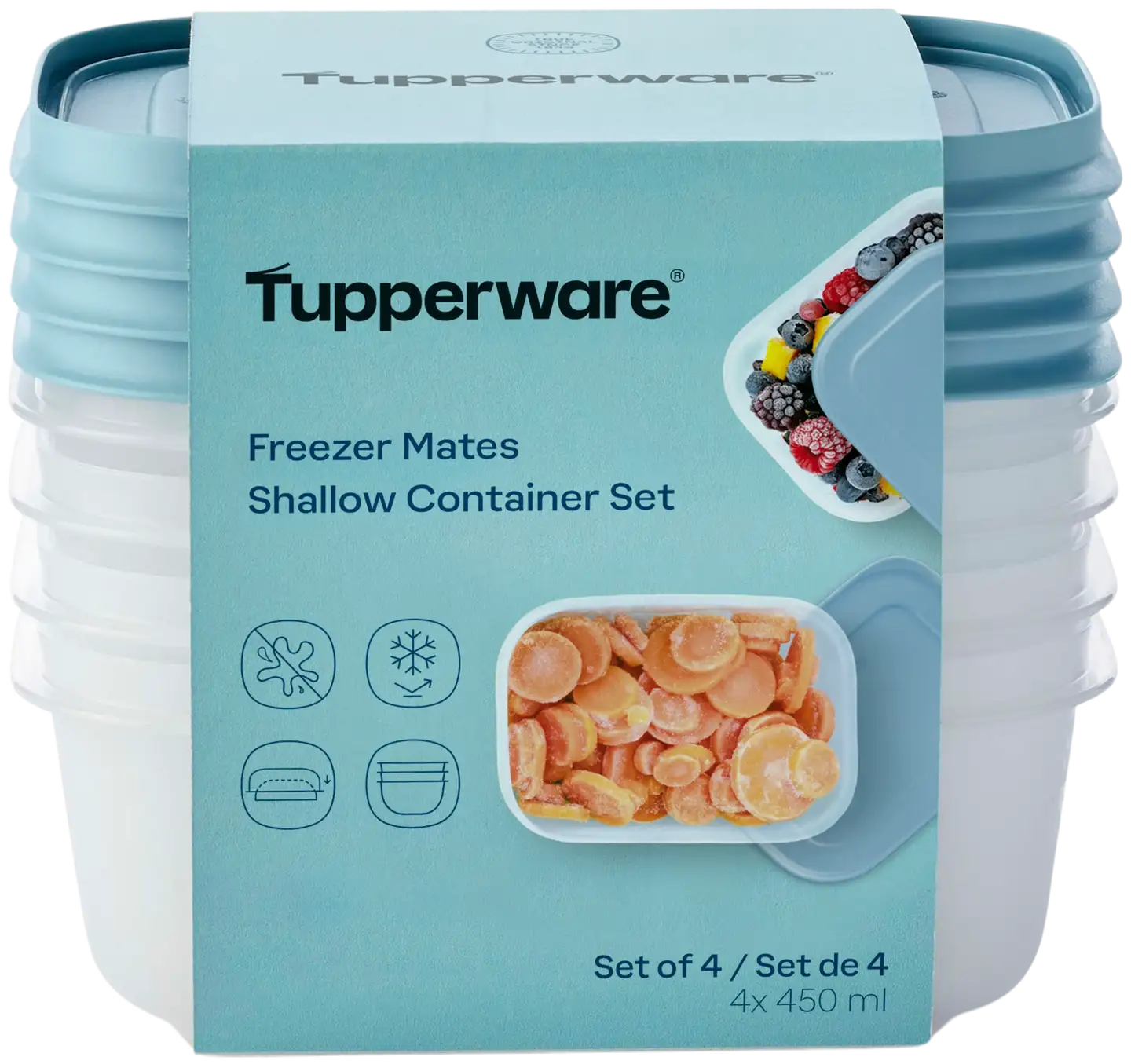 Tupperware rasiasetti FreezerSmart 4 x 450 ml - 6