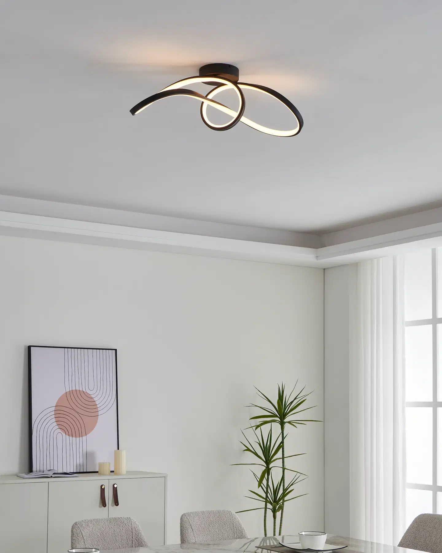 EGLO kattovalaisin Calarossa-z LED 22W RGB CCT musta/valkoinen - 11