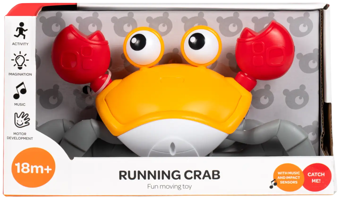 Bo. Hauska liikkuva lelu Juokseva rapu - 1